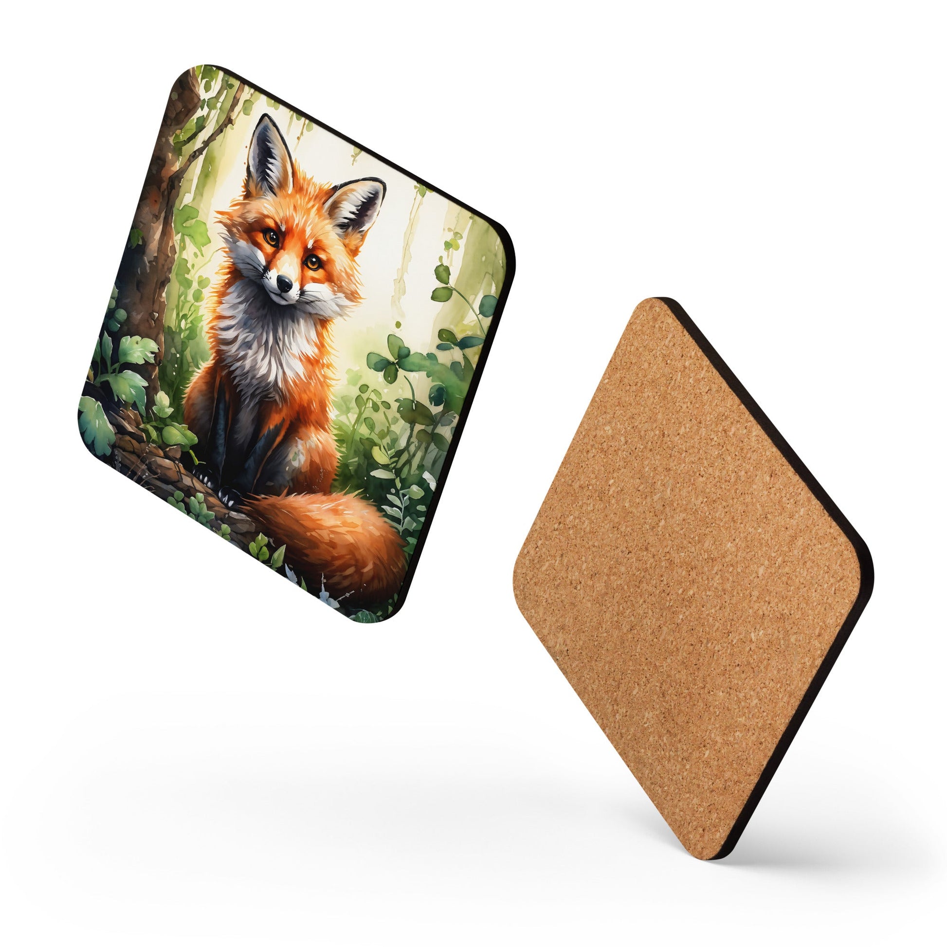 Fox Cork-back Coaster - Coasters - Discovery Co.