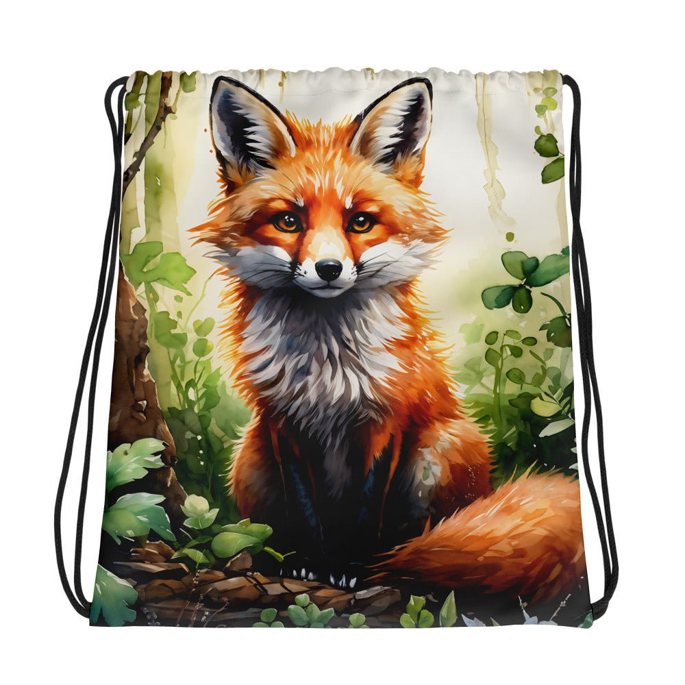 Fox Drawstring Bag - Drawstring Bag - Discovery Co.