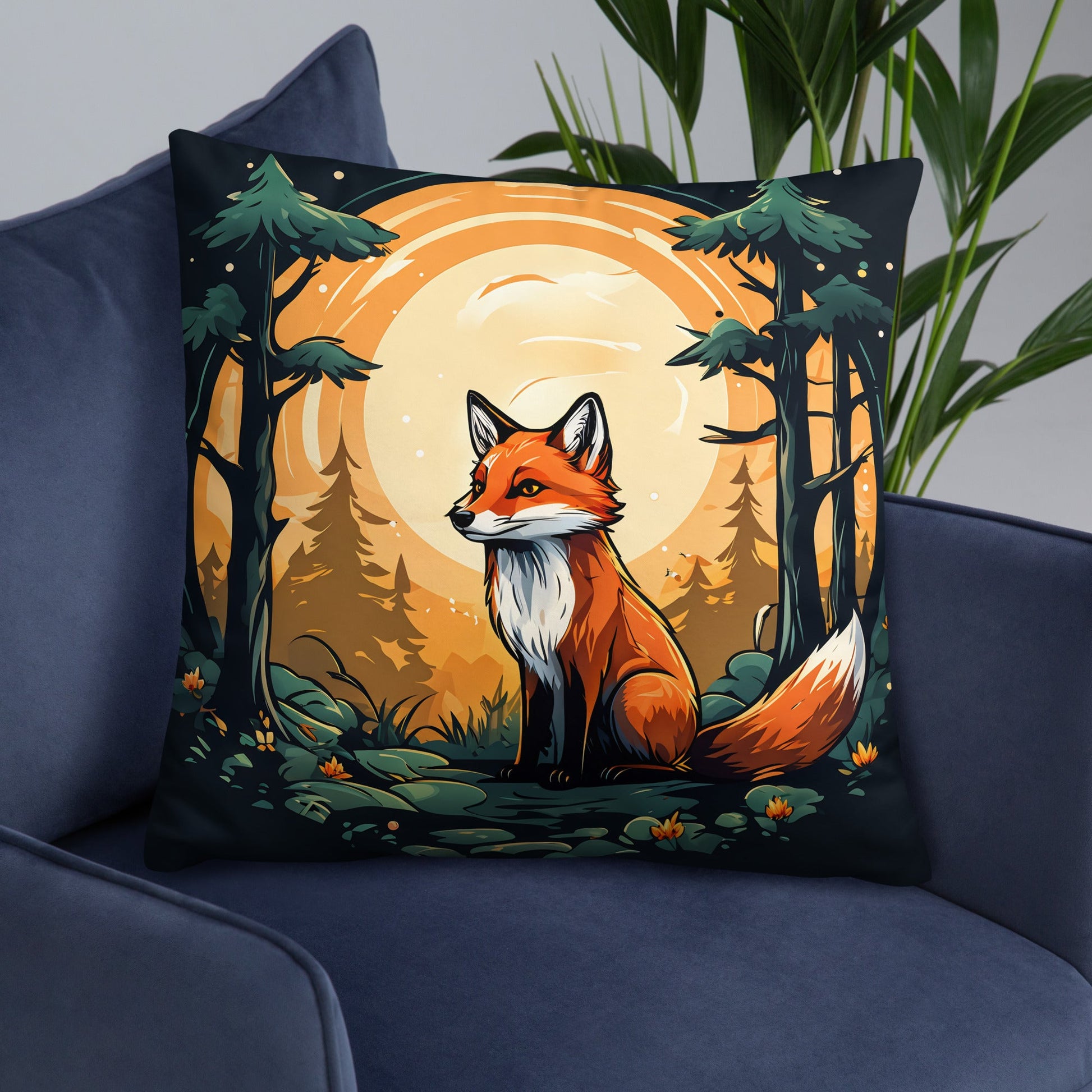 Fox In The Forest Basic Pillow - Pillows - Discovery Co.