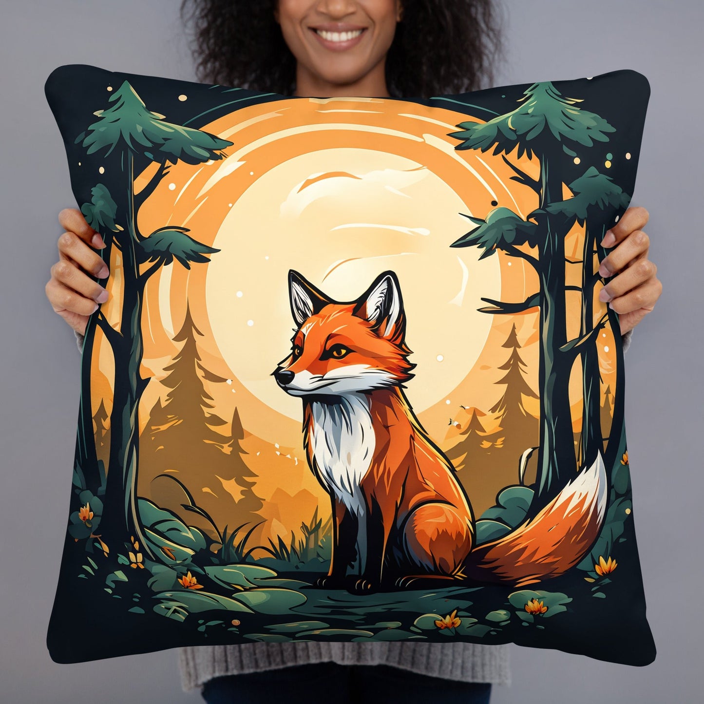 Fox In The Forest Basic Pillow - Pillows - Discovery Co.