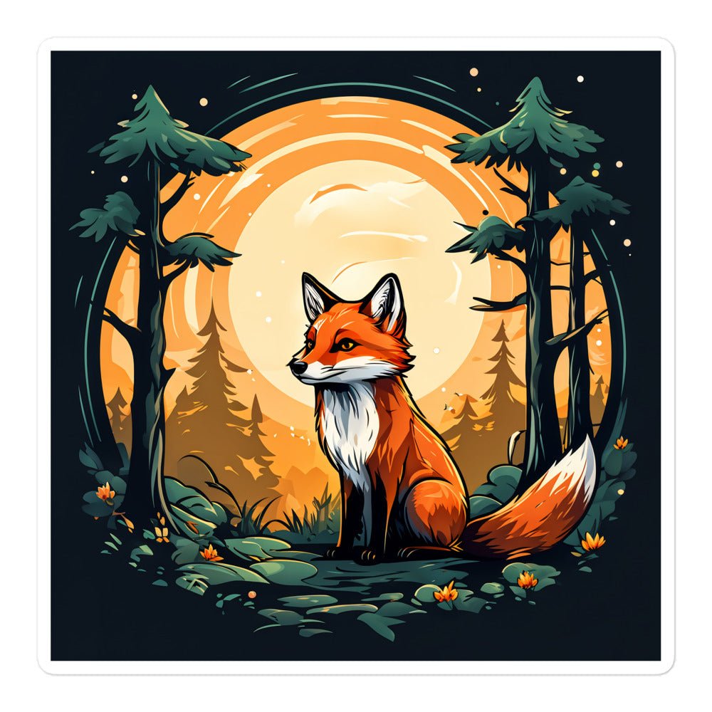 Fox In The Forest Bubble-free Stickers - Stickers - Discovery Co.