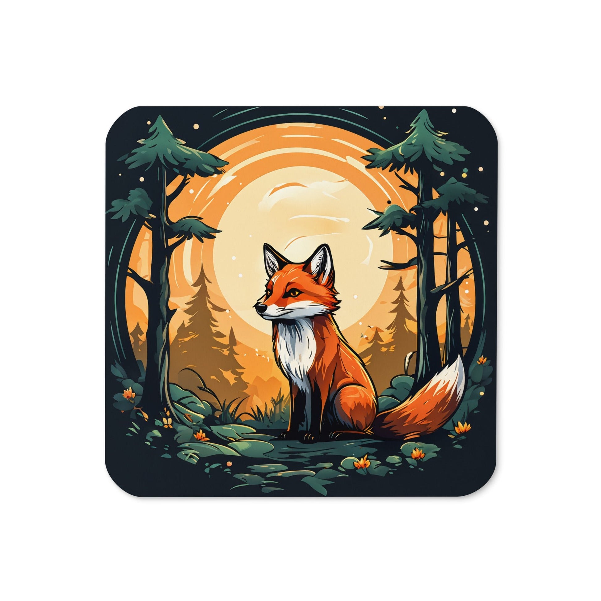 Fox In The Forest Cork - back Coaster - Coasters - Discovery Co.