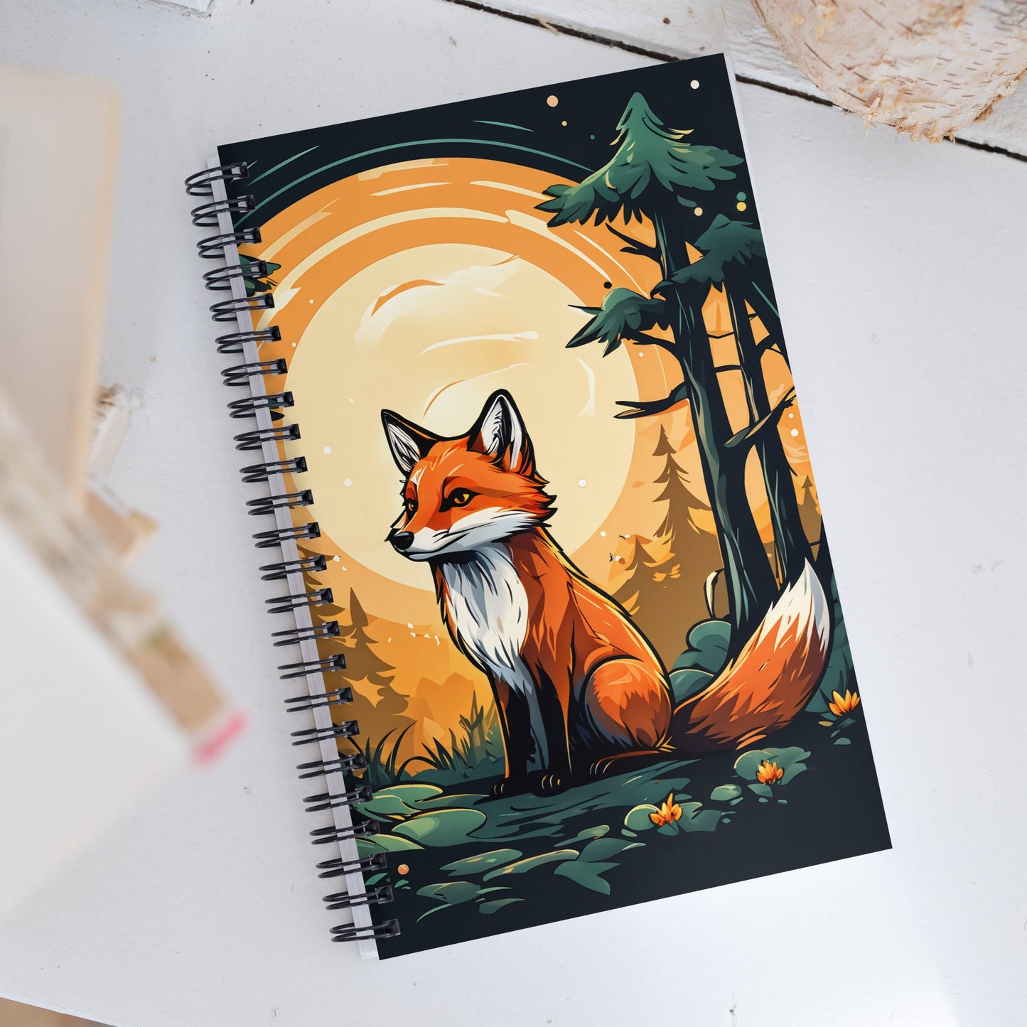 Fox In The Forest Spiral Notebook - Discovery Co.