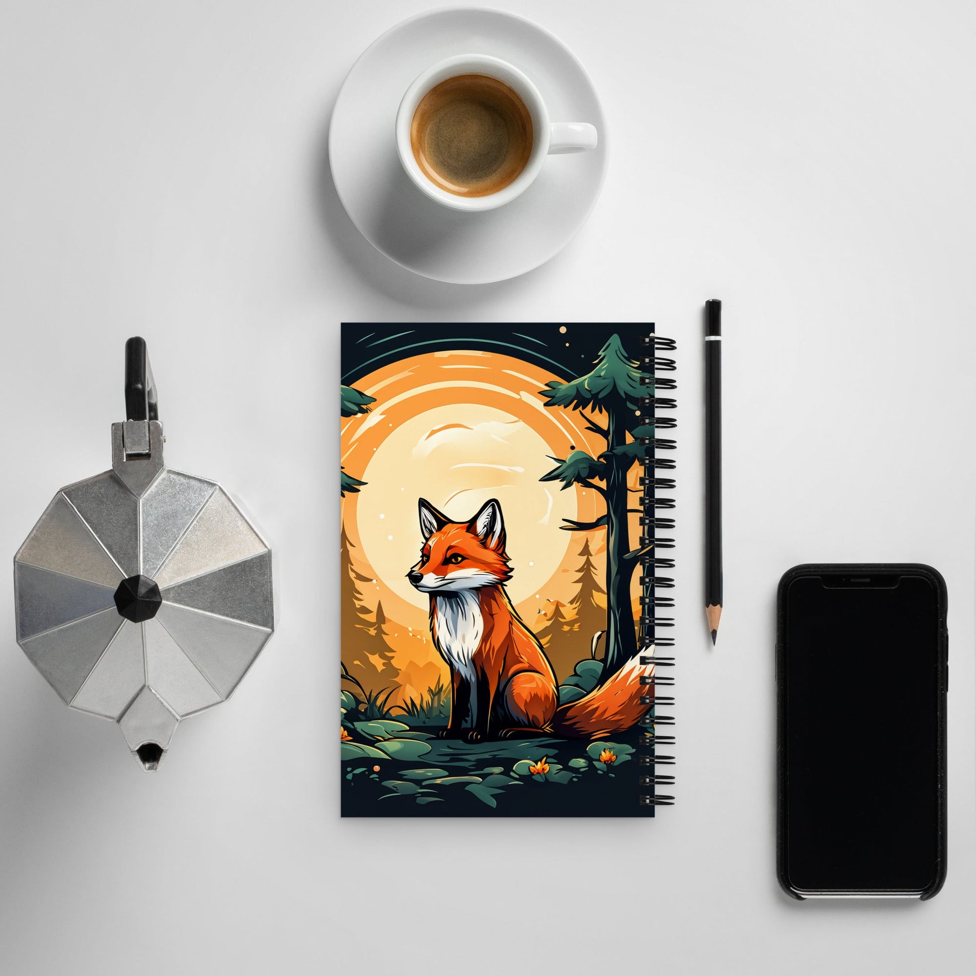 Fox In The Forest Spiral Notebook - Discovery Co.