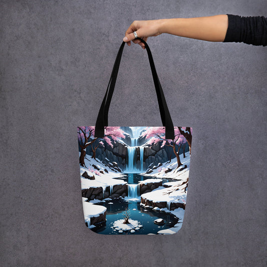 Frozen Waterfall II Tote Bag - Tote Bags - Discovery Co.