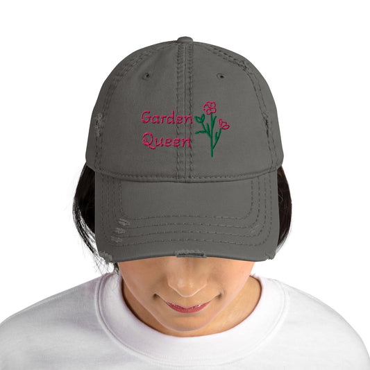 Garden Queen Distressed Hat - Hats - Discovery Co.