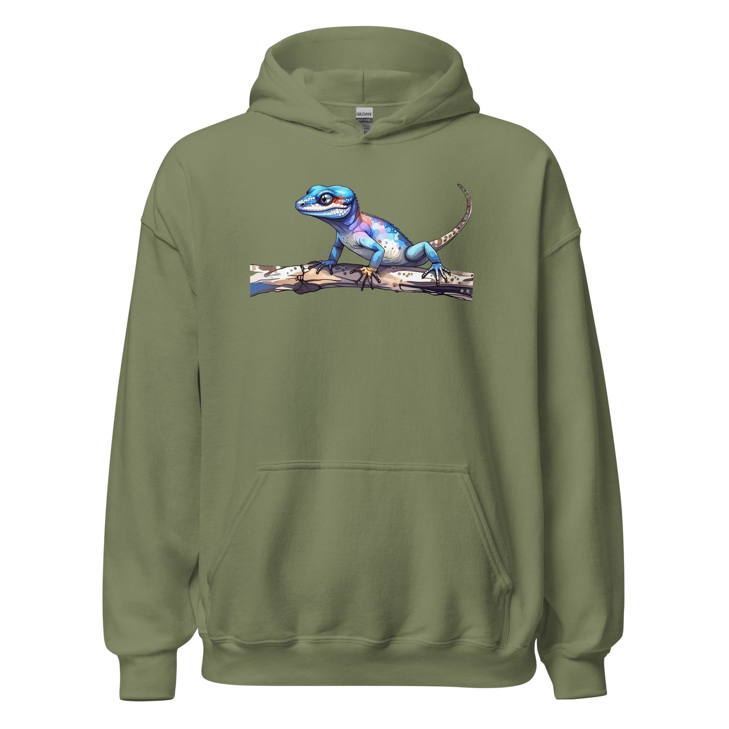 Gecko Watercolor Art Men's (Unisex) Hoodie - Discovery Co.