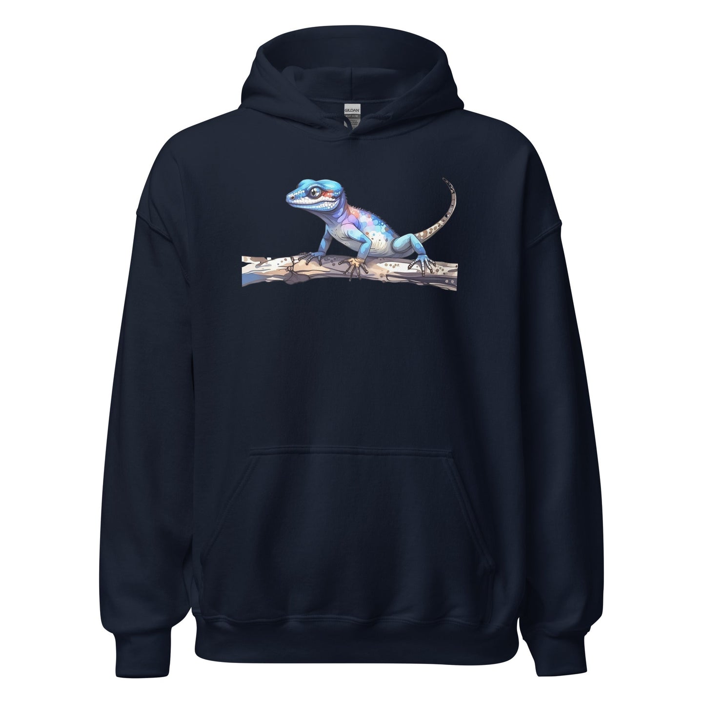 Gecko Watercolor Art Men's (Unisex) Hoodie - Discovery Co.
