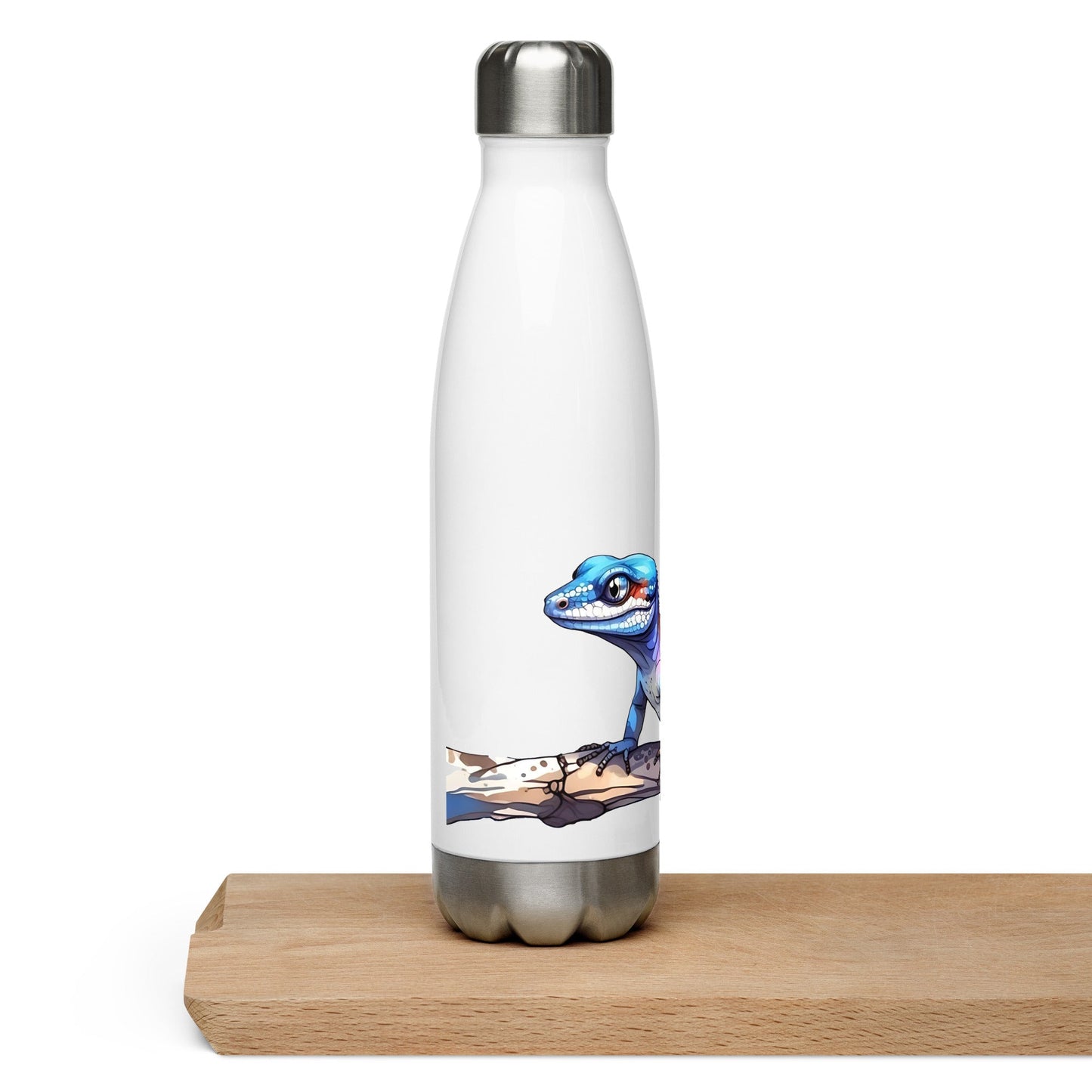 Gecko Watercolor Art Stainless Steel Water Bottle - Stainless Steel Water Bottle - Discovery Co.