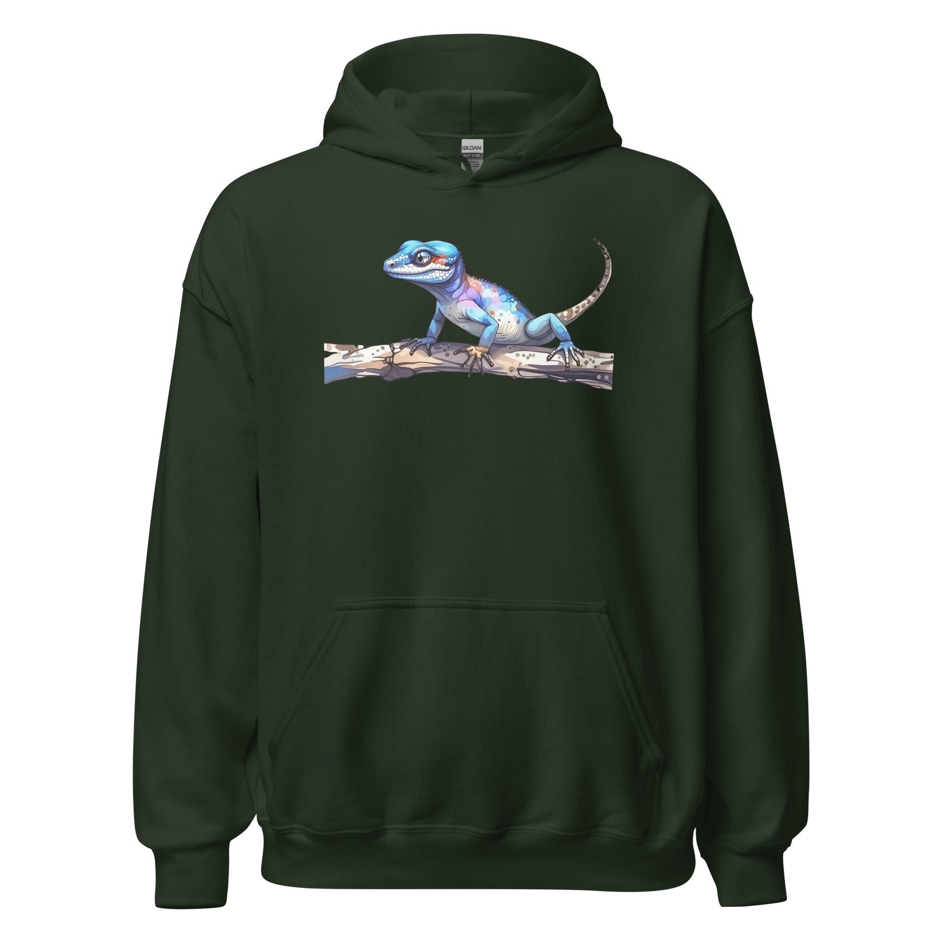 Gecko Watercolor Art Women's (Unisex) Hoodie - Hoodies - Discovery Co.