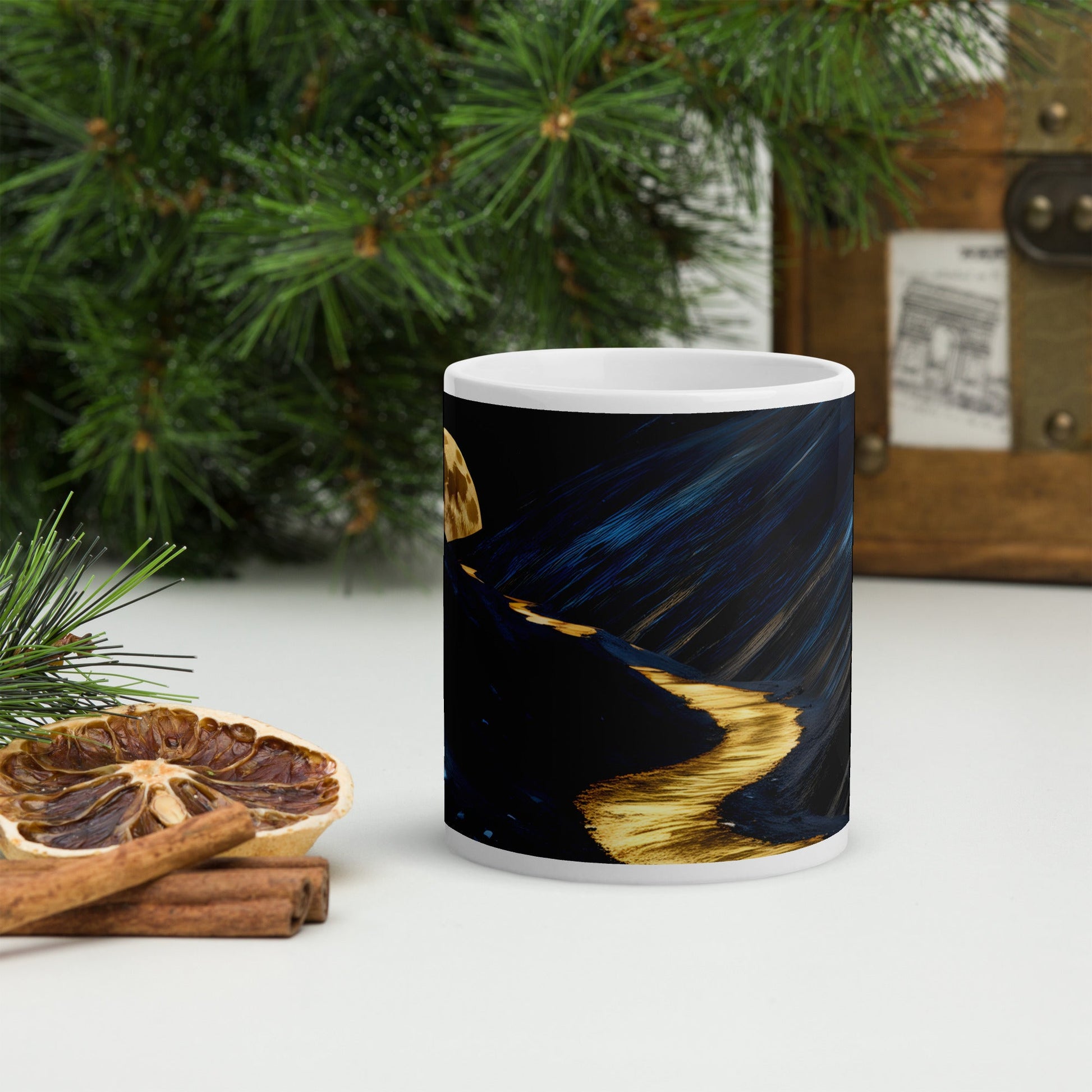 Golden Path White Glossy Mug (11 oz, 15 oz, 20 oz) - Mugs - Discovery Co.