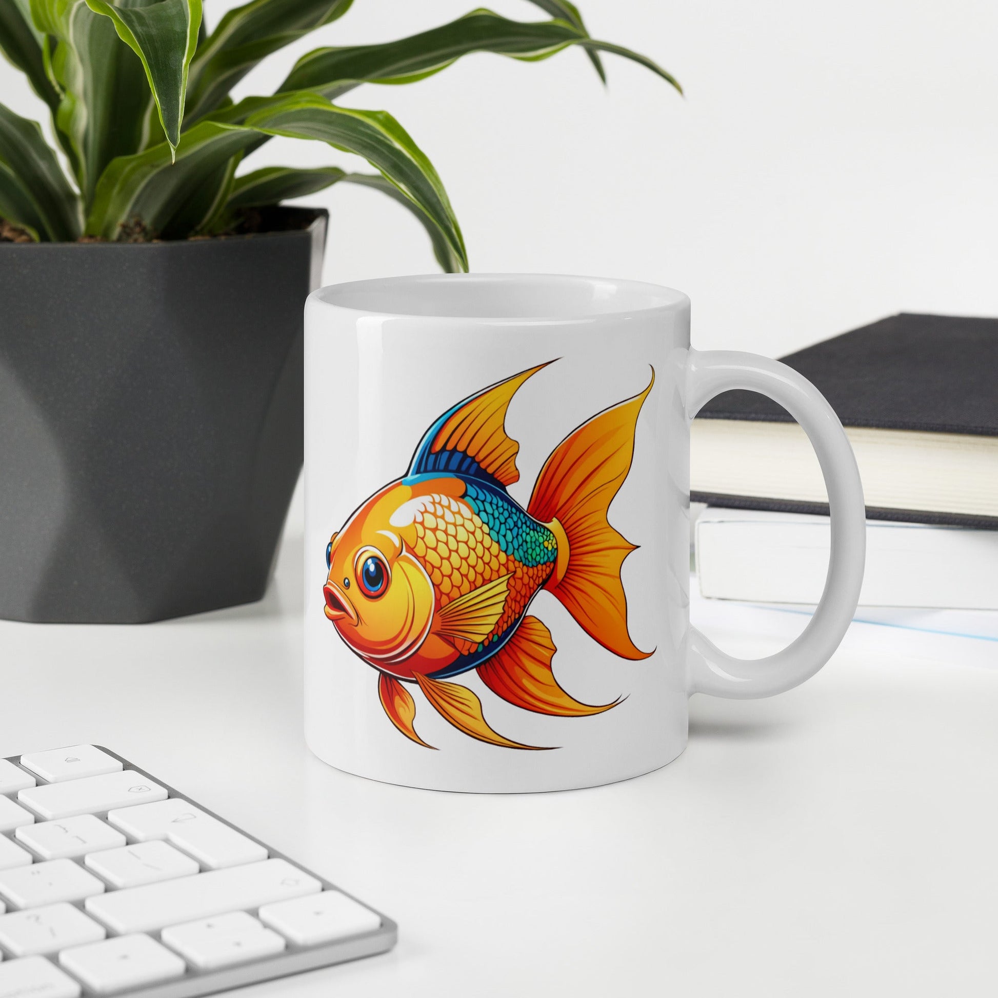 Goldfish White Glossy Mug (11 oz, 15 oz, 20 oz) - Mugs - Discovery Co.