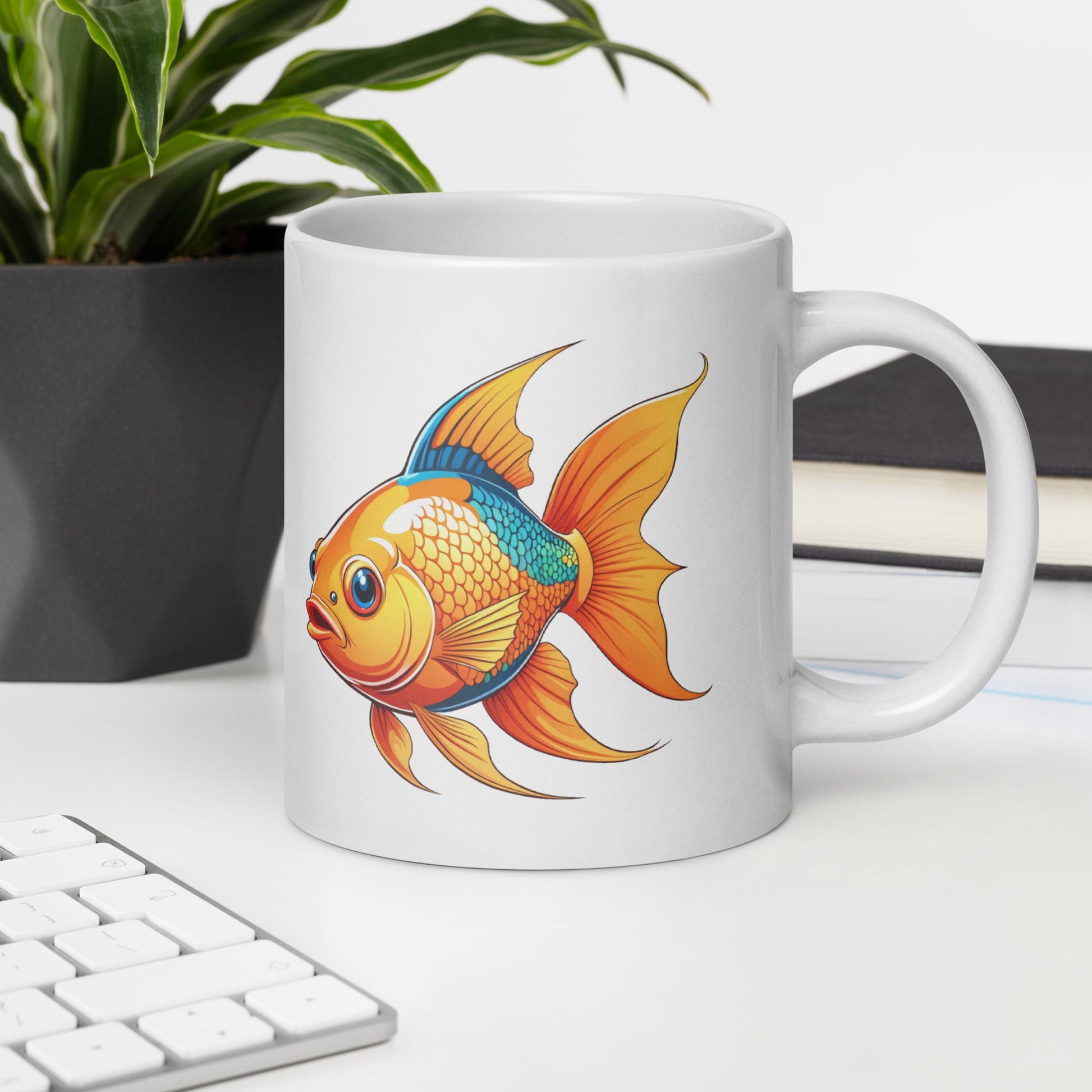 Goldfish White Glossy Mug (11 oz, 15 oz, 20 oz) - Mugs - Discovery Co.