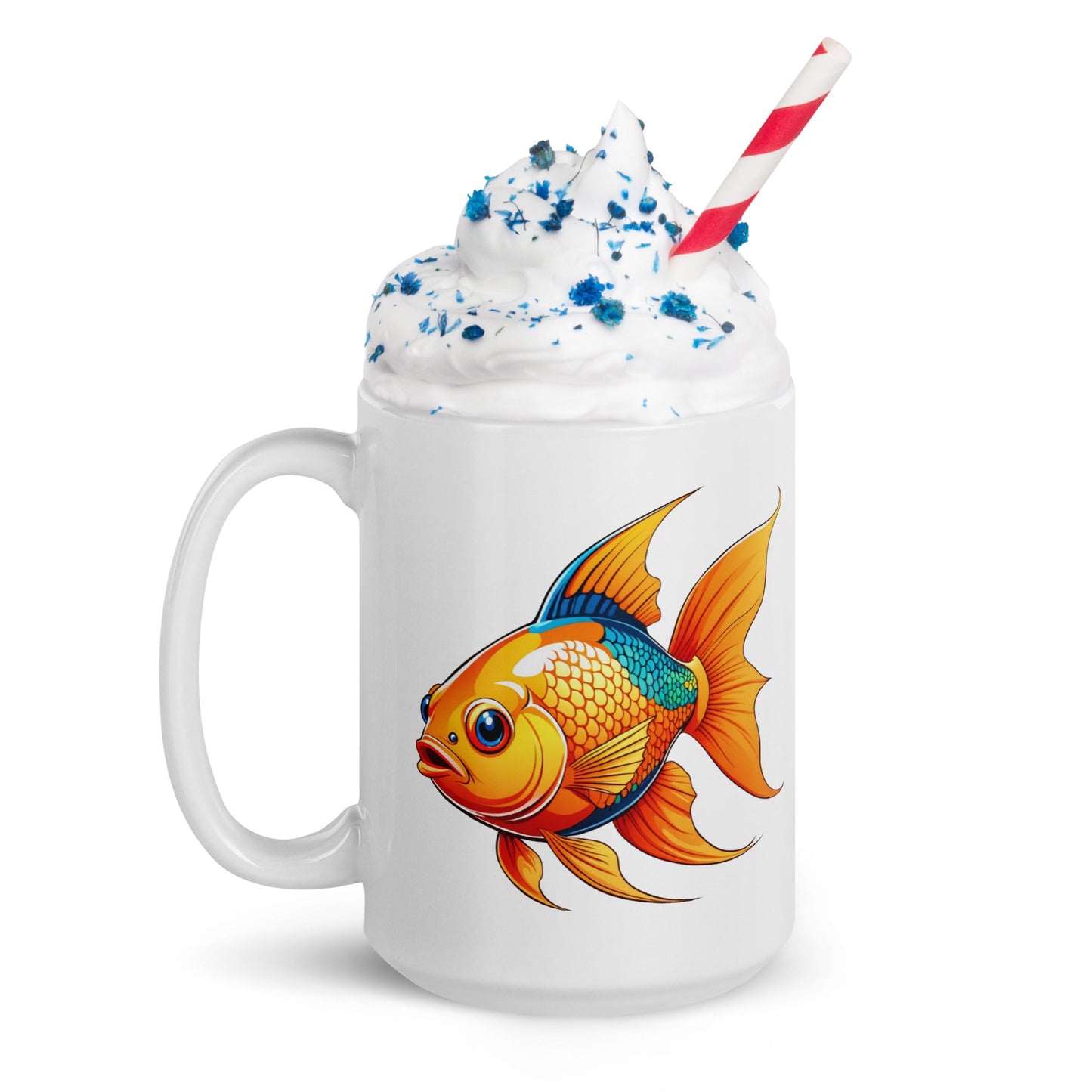 Goldfish White Glossy Mug (11 oz, 15 oz, 20 oz) - Mugs - Discovery Co.