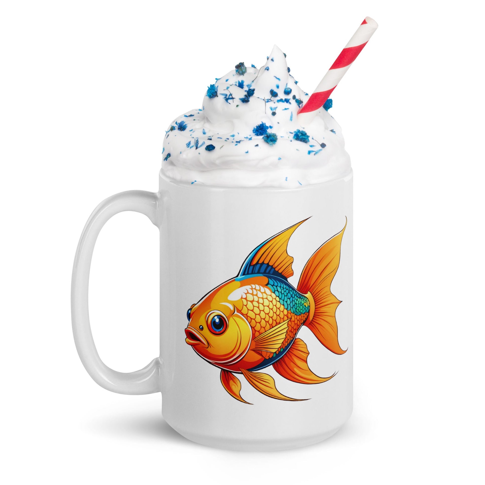 Goldfish White Glossy Mug (11 oz, 15 oz, 20 oz) - Mugs - Discovery Co.