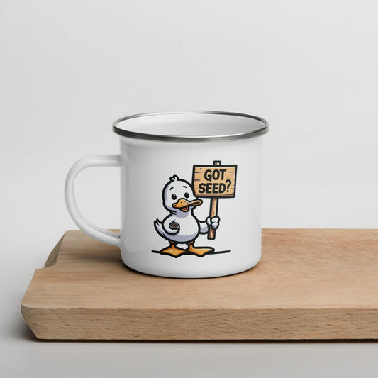 Got Seed? Enamel Mug - Mugs - Discovery Co.