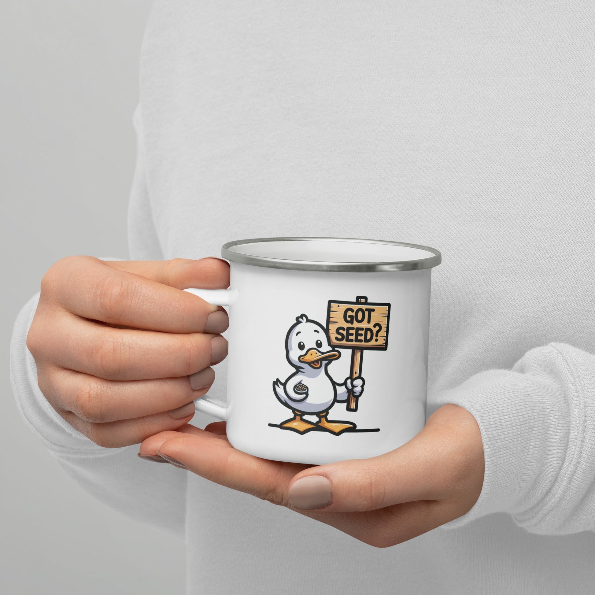 Got Seed? Enamel Mug - Mugs - Discovery Co.
