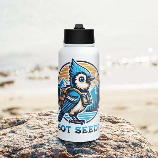 Got Seed? II Stainless Steel Water Bottle With Straw Lid - Stainless Steel Water Bottle With Straw Lid - Discovery Co.