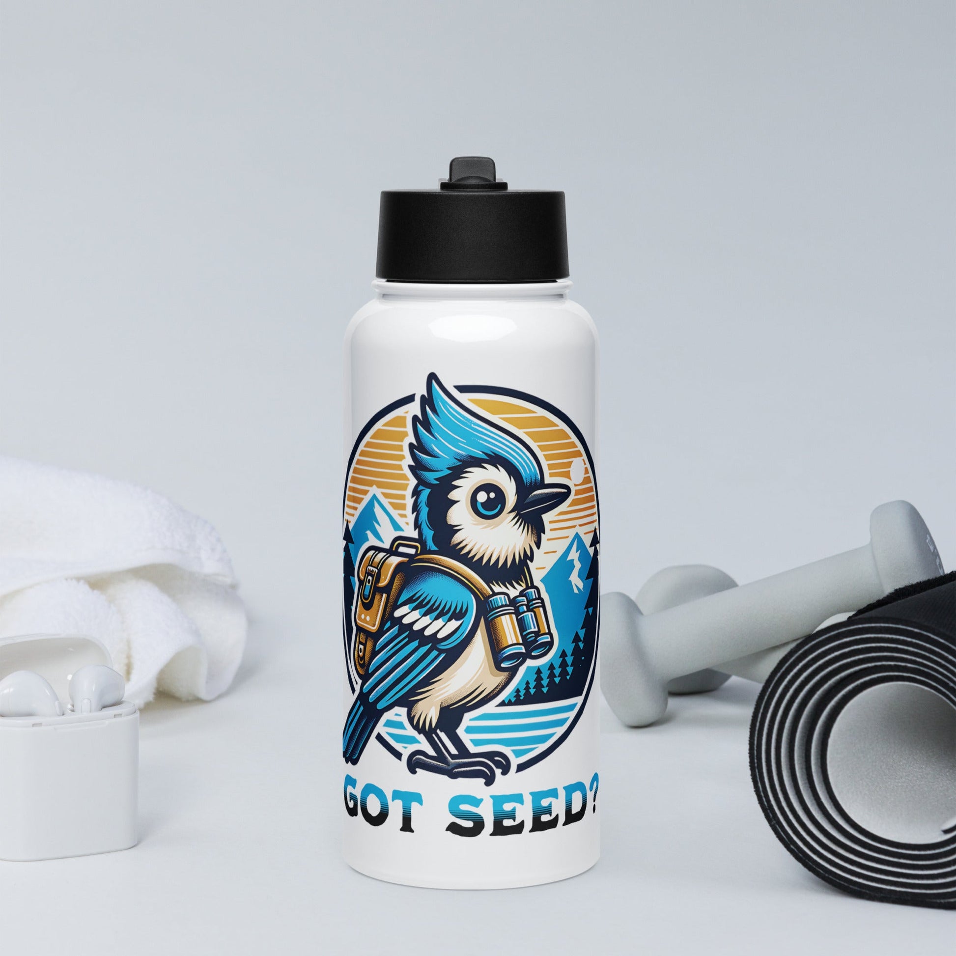 Got Seed? II Stainless Steel Water Bottle With Straw Lid - Stainless Steel Water Bottle With Straw Lid - Discovery Co.