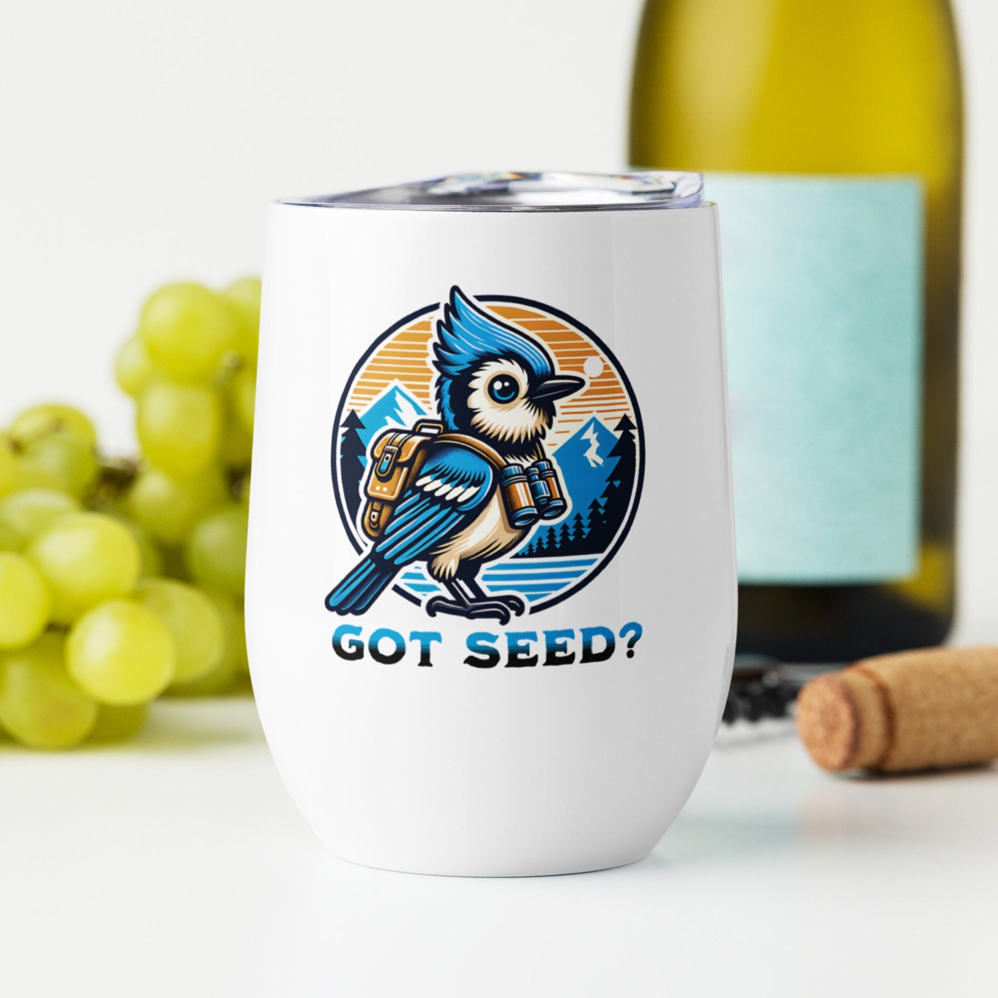 Got Seed? II Stainless Steel Wine Tumbler - Steel Tumbler - Discovery Co.