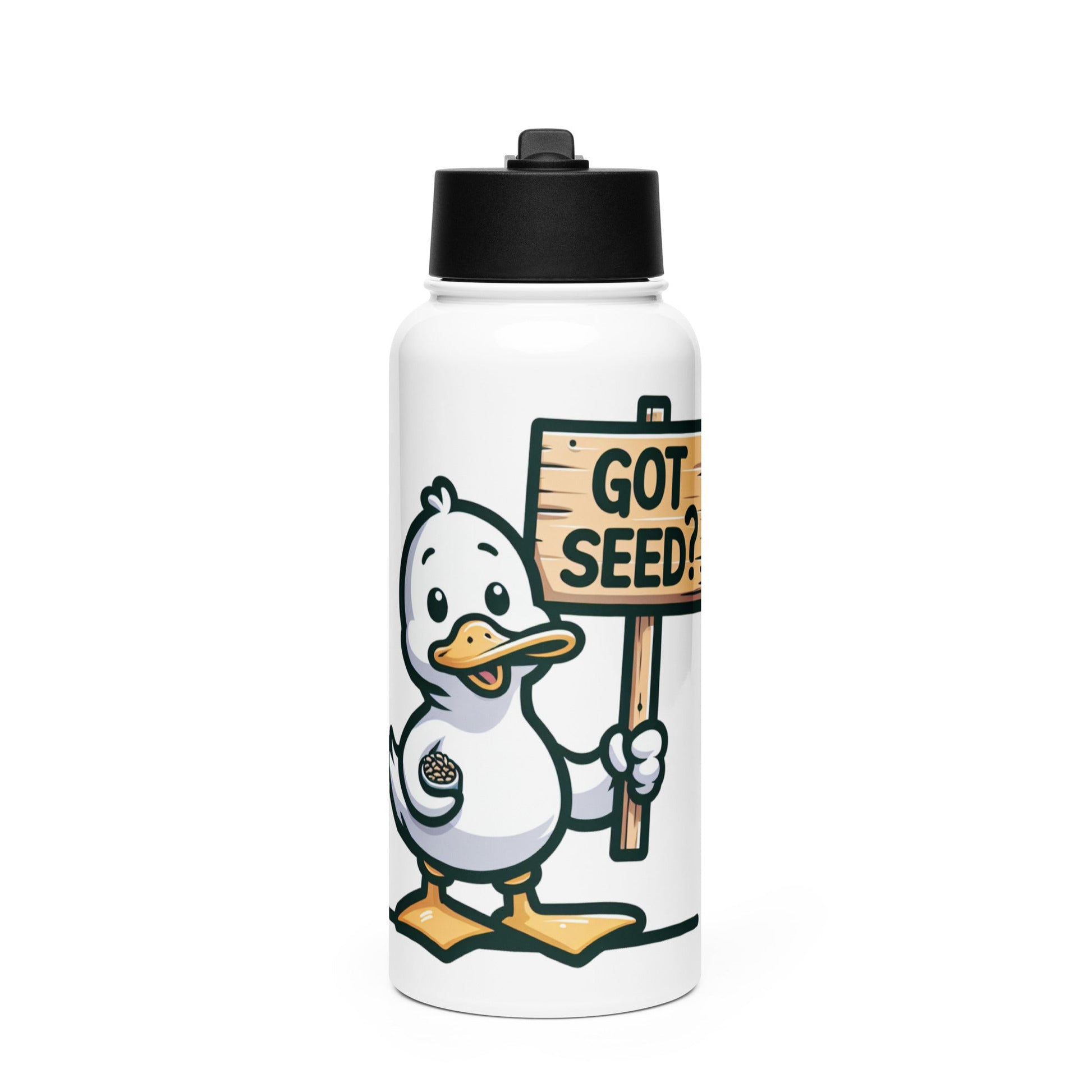 Got Seed? Stainless Steel Water Bottle With Straw Lid - Stainless Steel Water Bottle With Straw Lid - Discovery Co.