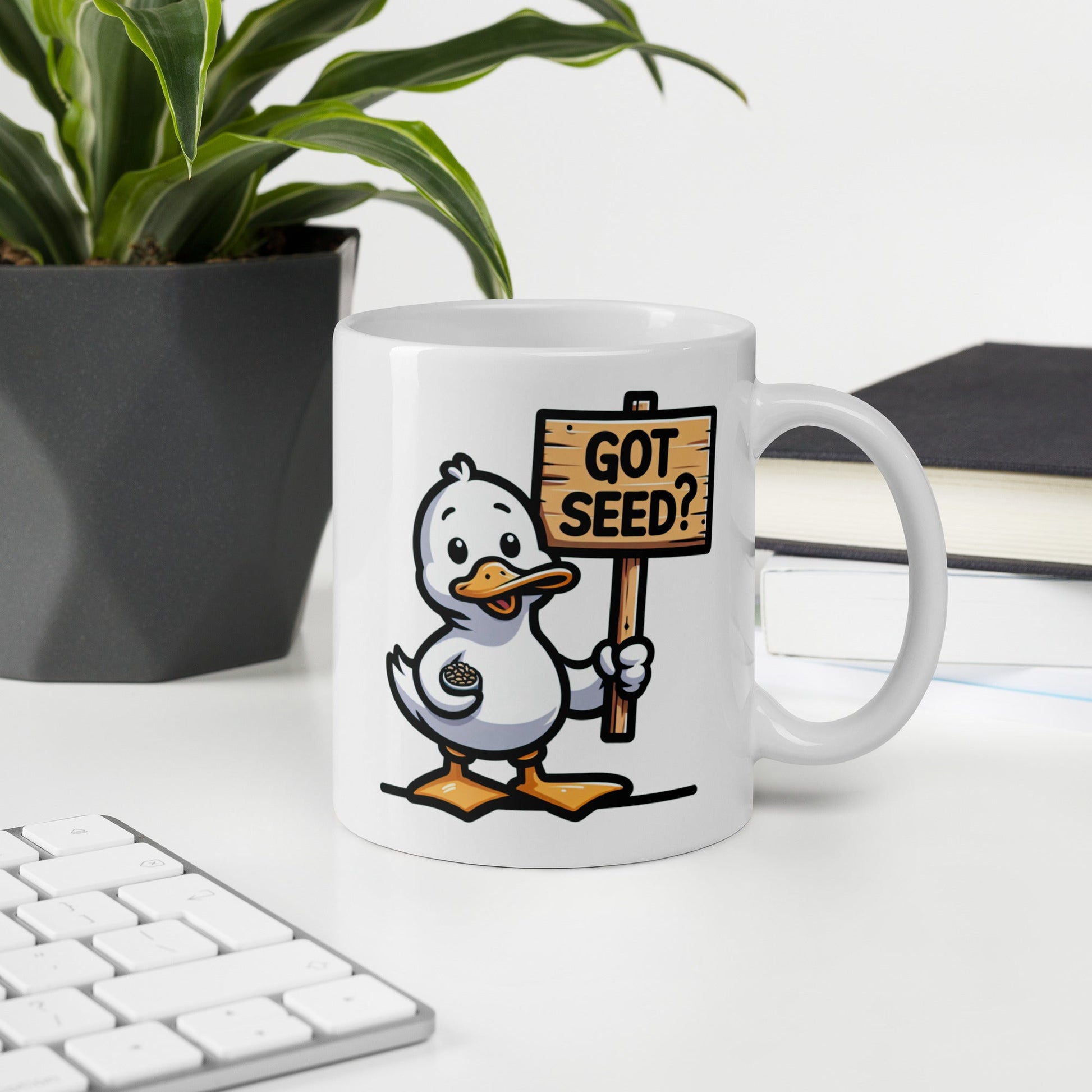 Got Seed? White Glossy Mug (11 oz, 15 oz, 20 oz) - Mugs - Discovery Co.