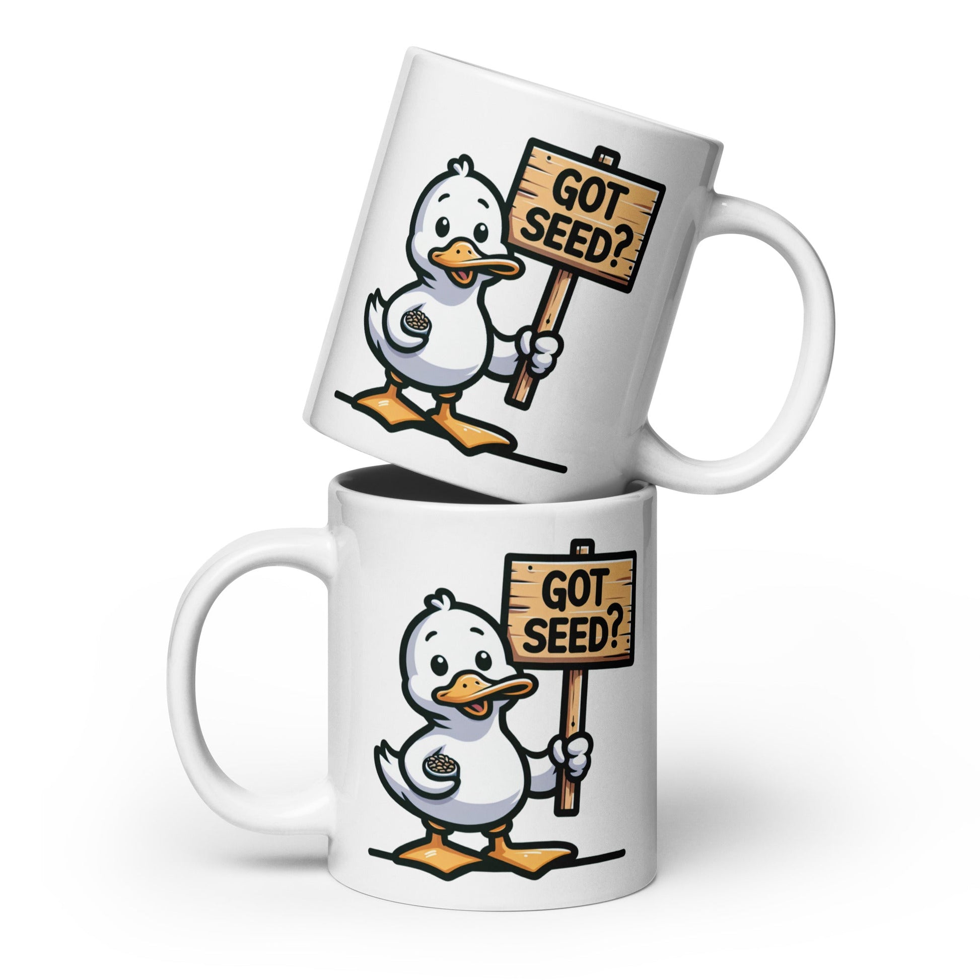 Got Seed? White Glossy Mug (11 oz, 15 oz, 20 oz) - Mugs - Discovery Co.