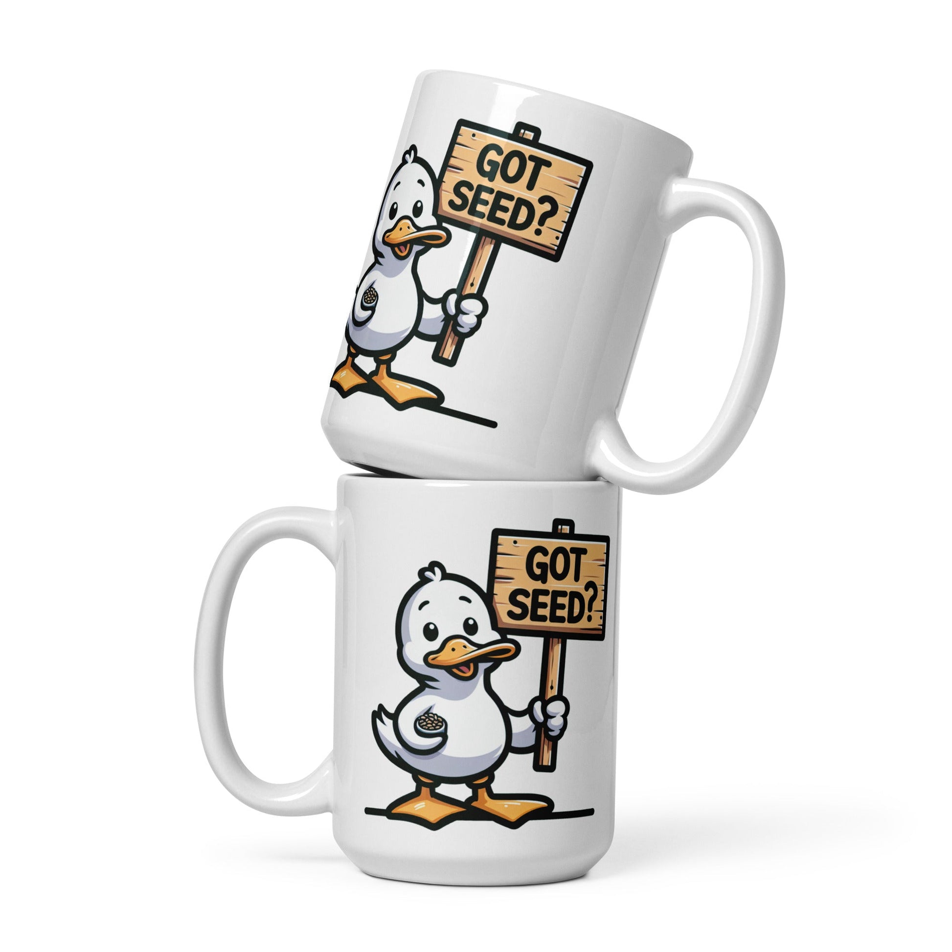 Got Seed? White Glossy Mug (11 oz, 15 oz, 20 oz) - Mugs - Discovery Co.