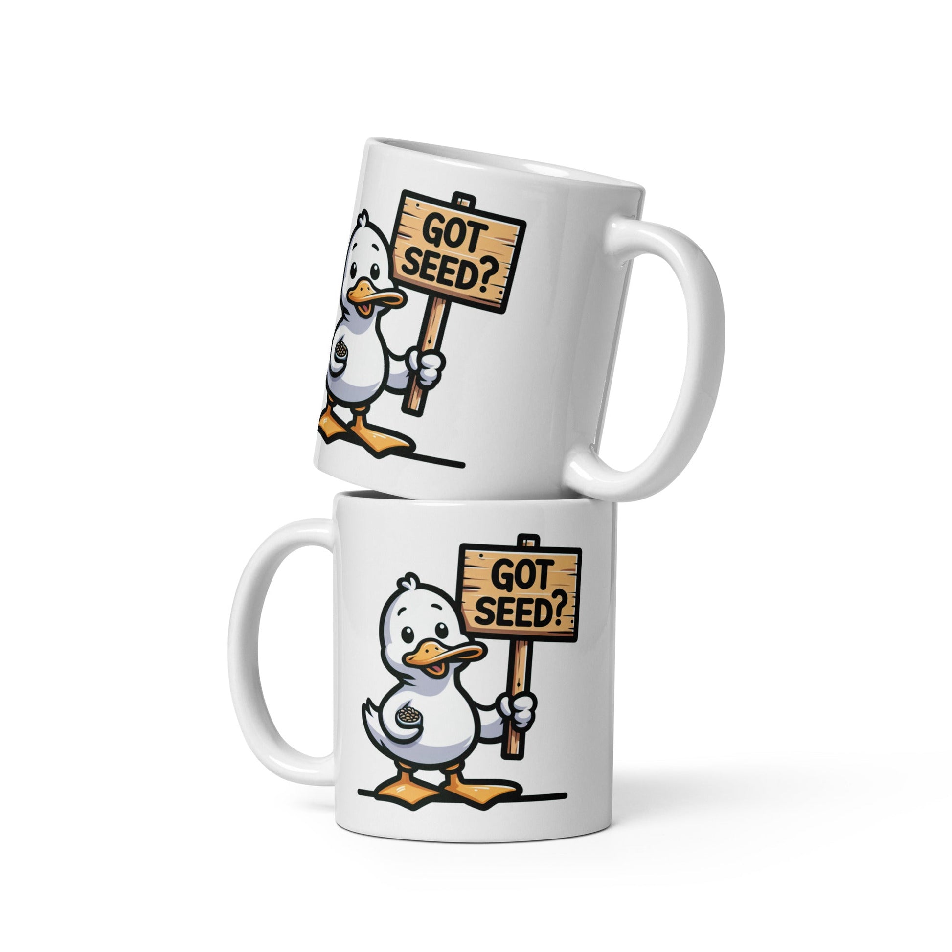 Got Seed? White Glossy Mug (11 oz, 15 oz, 20 oz) - Mugs - Discovery Co.