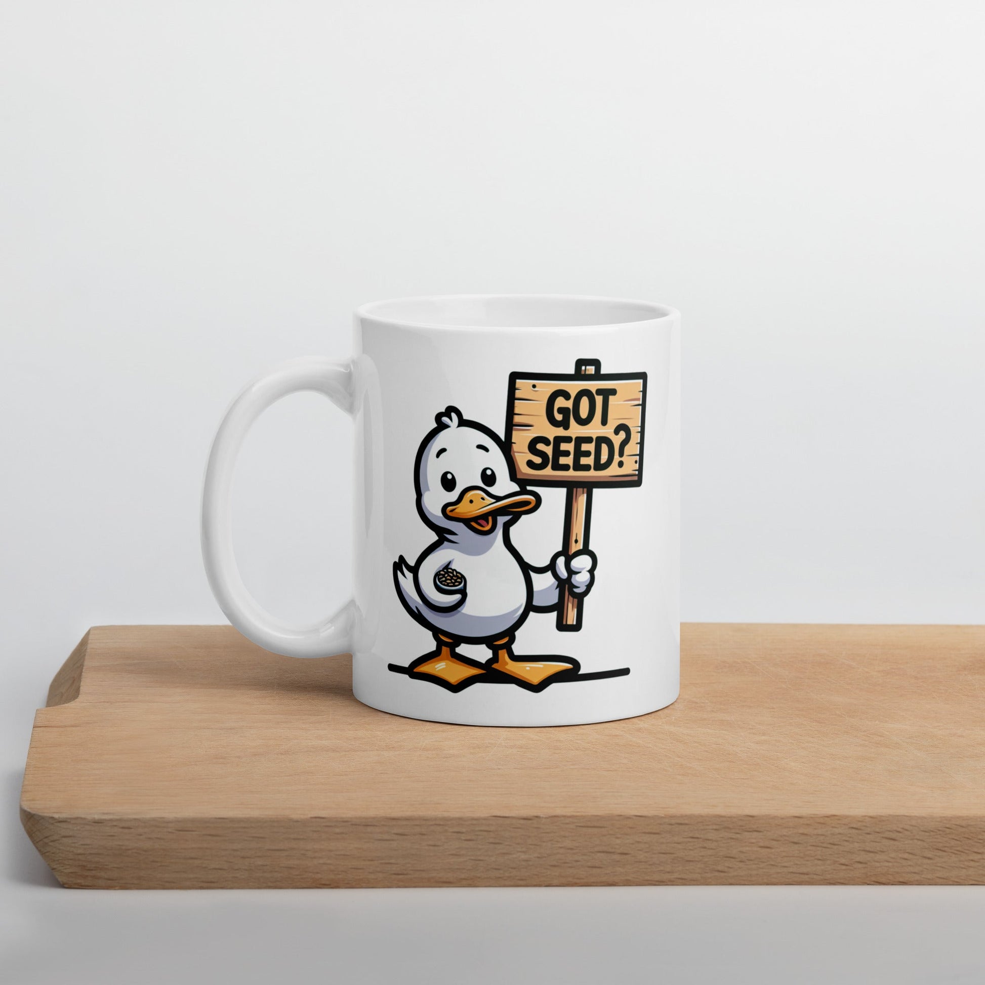 Got Seed? White Glossy Mug (11 oz, 15 oz, 20 oz) - Mugs - Discovery Co.