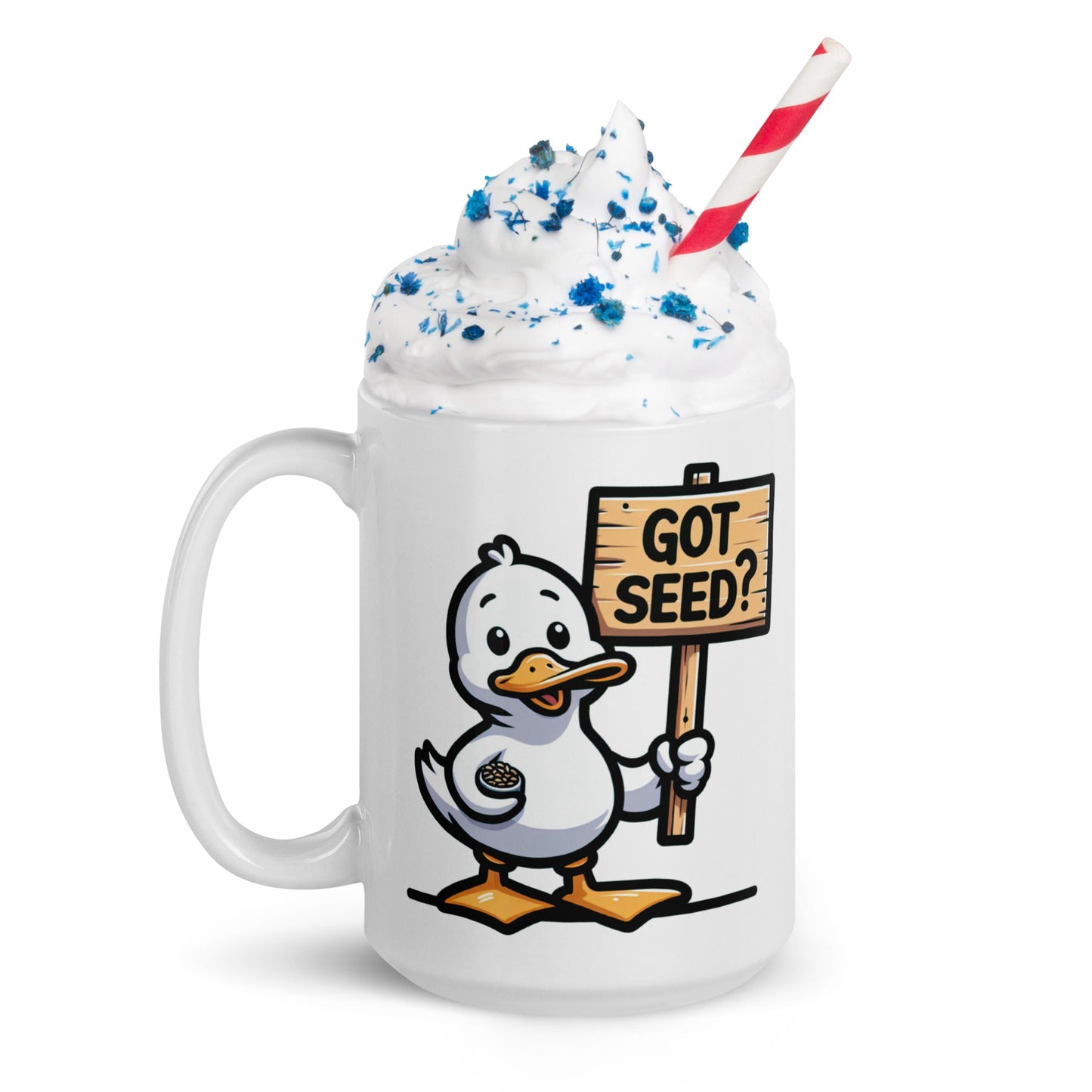 Got Seed? White Glossy Mug (11 oz, 15 oz, 20 oz) - Mugs - Discovery Co.
