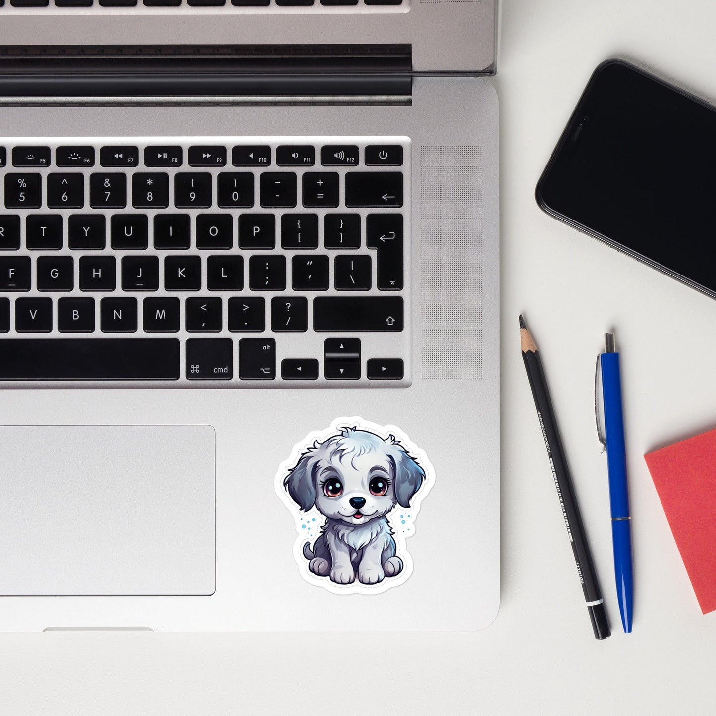 Gray and White Pup Bubble - free Stickers - Stickers - Discovery Co.