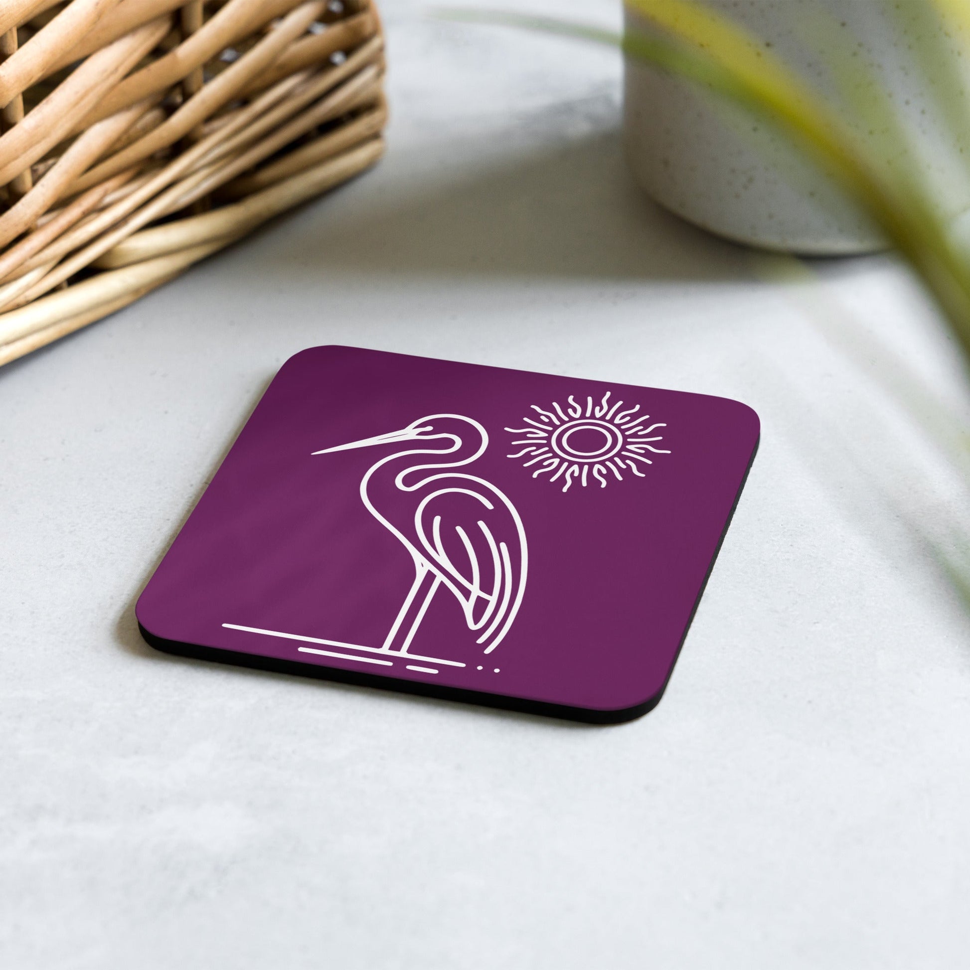 Great Blue Heron Cork - Back Coaster - Coasters - Discovery Co.
