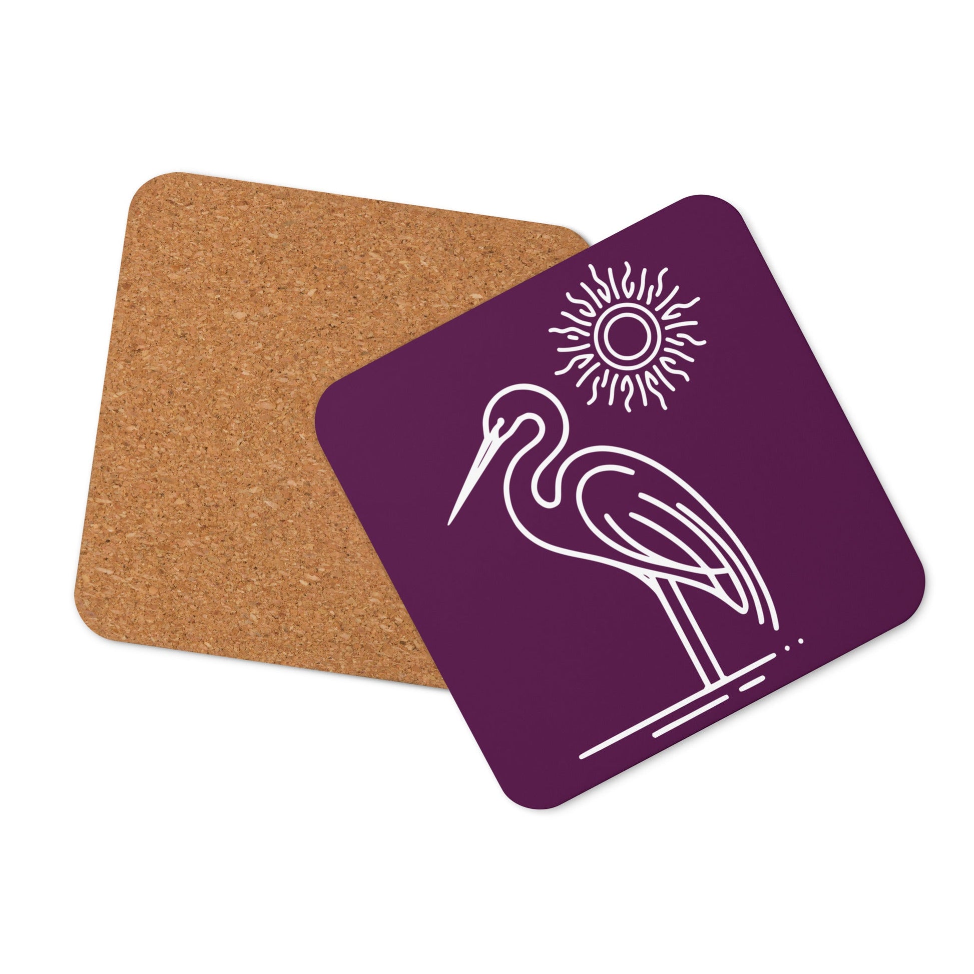 Great Blue Heron Cork - Back Coaster - Coasters - Discovery Co.