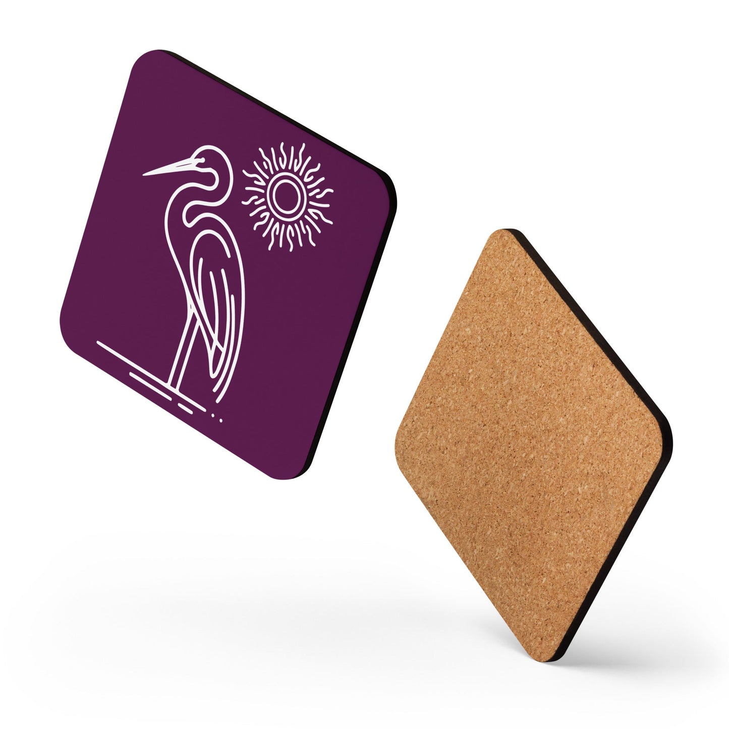 Great Blue Heron Cork - Back Coaster - Coasters - Discovery Co.