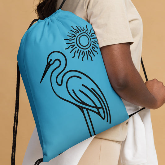 Great Blue Heron Drawstring Bag - Drawstring Bag - Discovery Co.