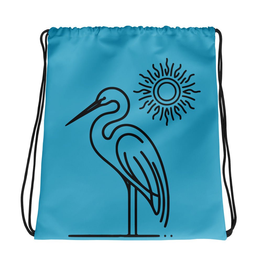Great Blue Heron Drawstring Bag - Drawstring Bag - Discovery Co.