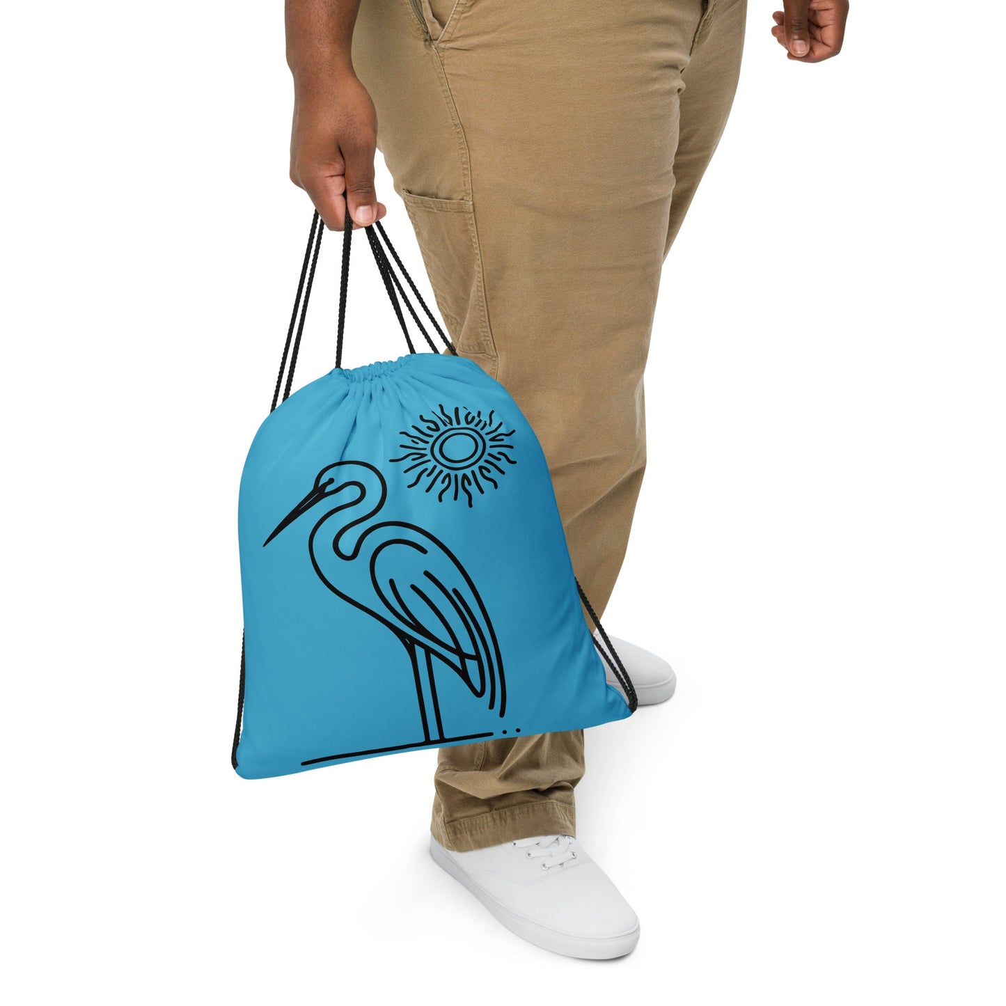 Great Blue Heron Drawstring Bag - Drawstring Bag - Discovery Co.