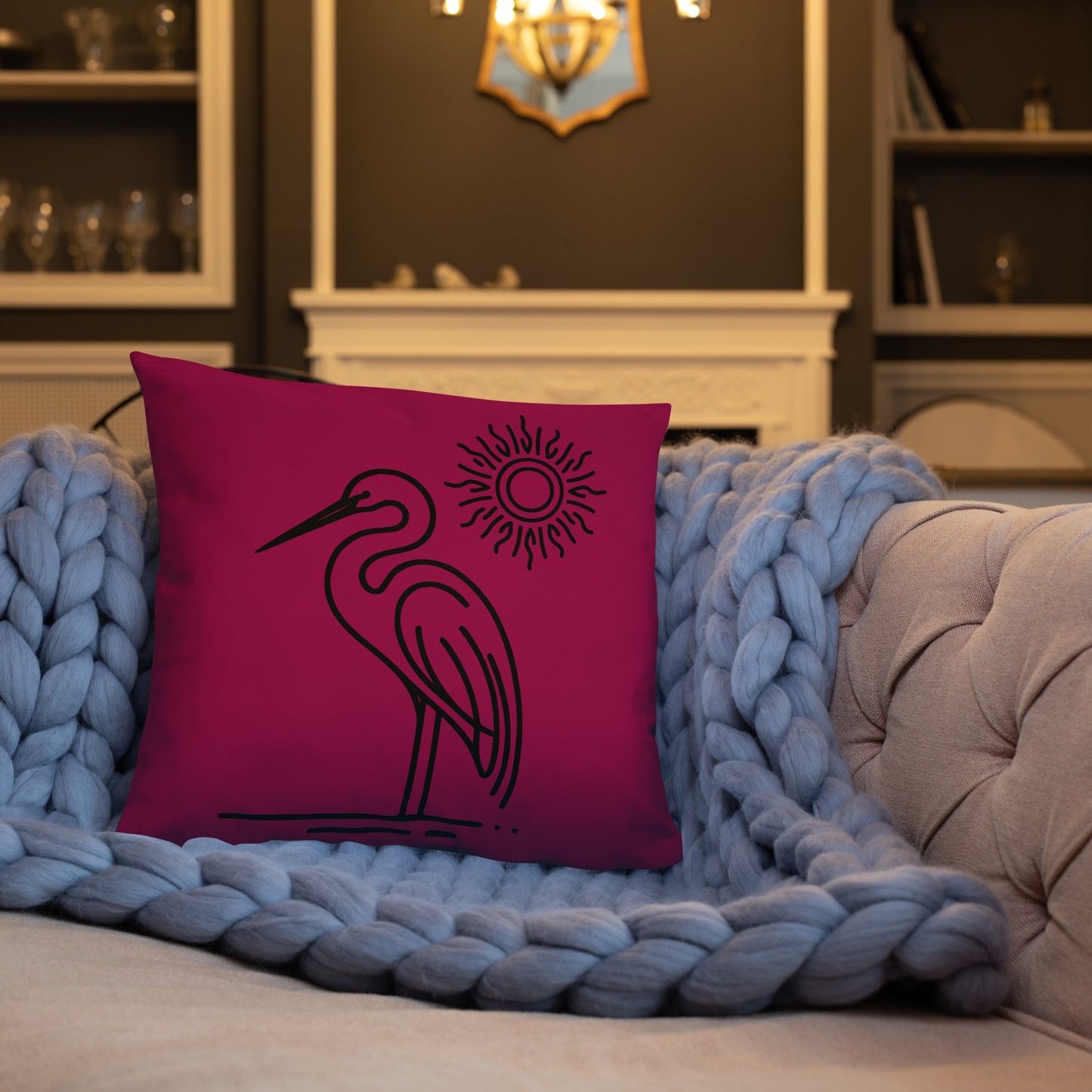 Great Blue Heron II Basic Pillow - Pillows - Discovery Co.