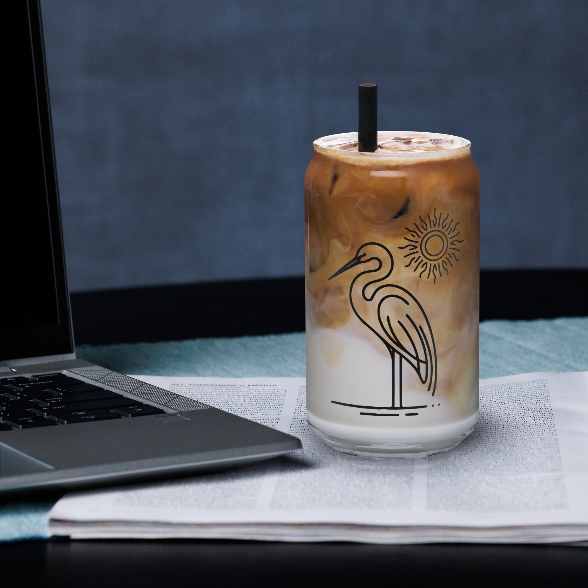Great Blue Heron II Can - Shaped Glass - Can - Shaped Glass - Discovery Co.