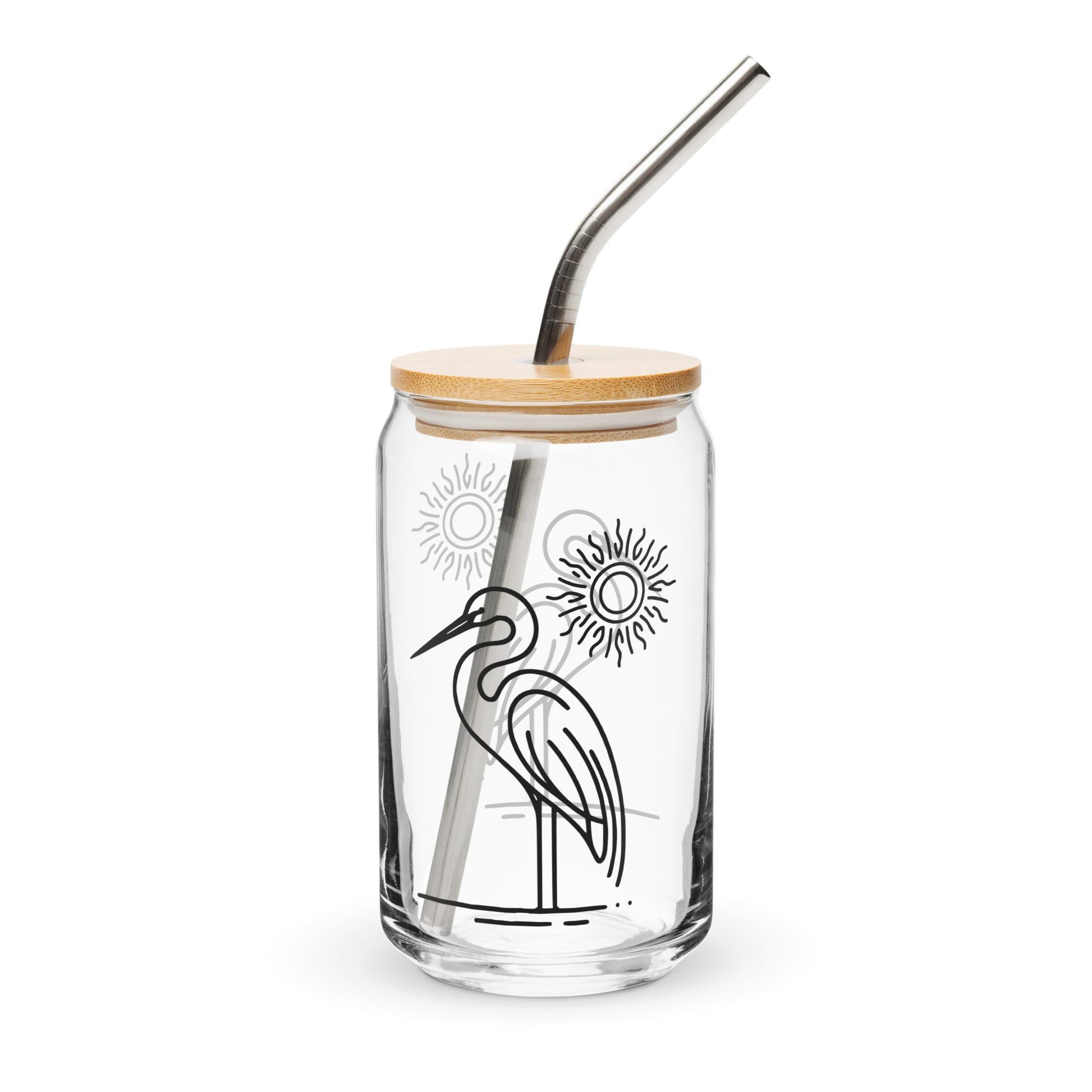 Great Blue Heron II Can - Shaped Glass - Can - Shaped Glass - Discovery Co.