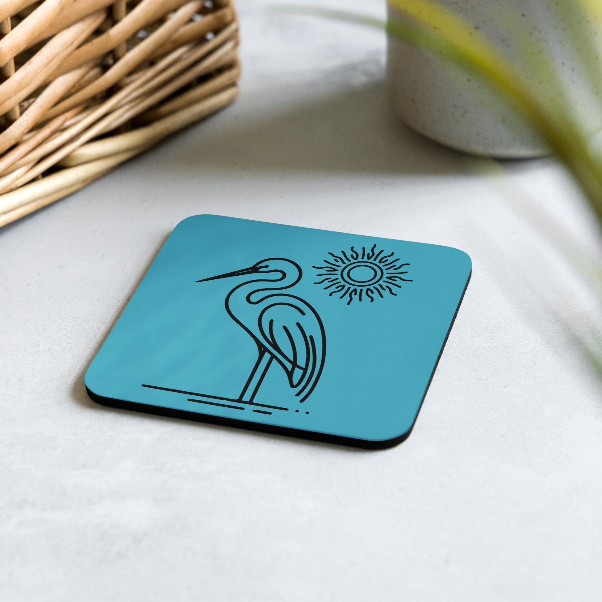 Great Blue Heron II Cork - Back Coaster - Coasters - Discovery Co.