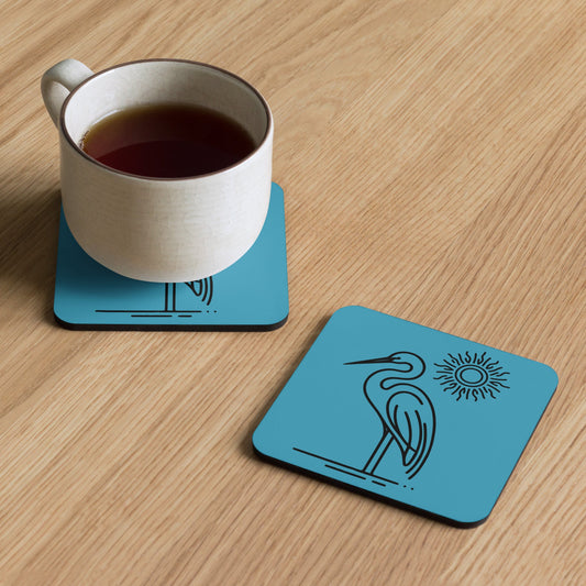 Great Blue Heron II Cork - Back Coaster - Coasters - Discovery Co.