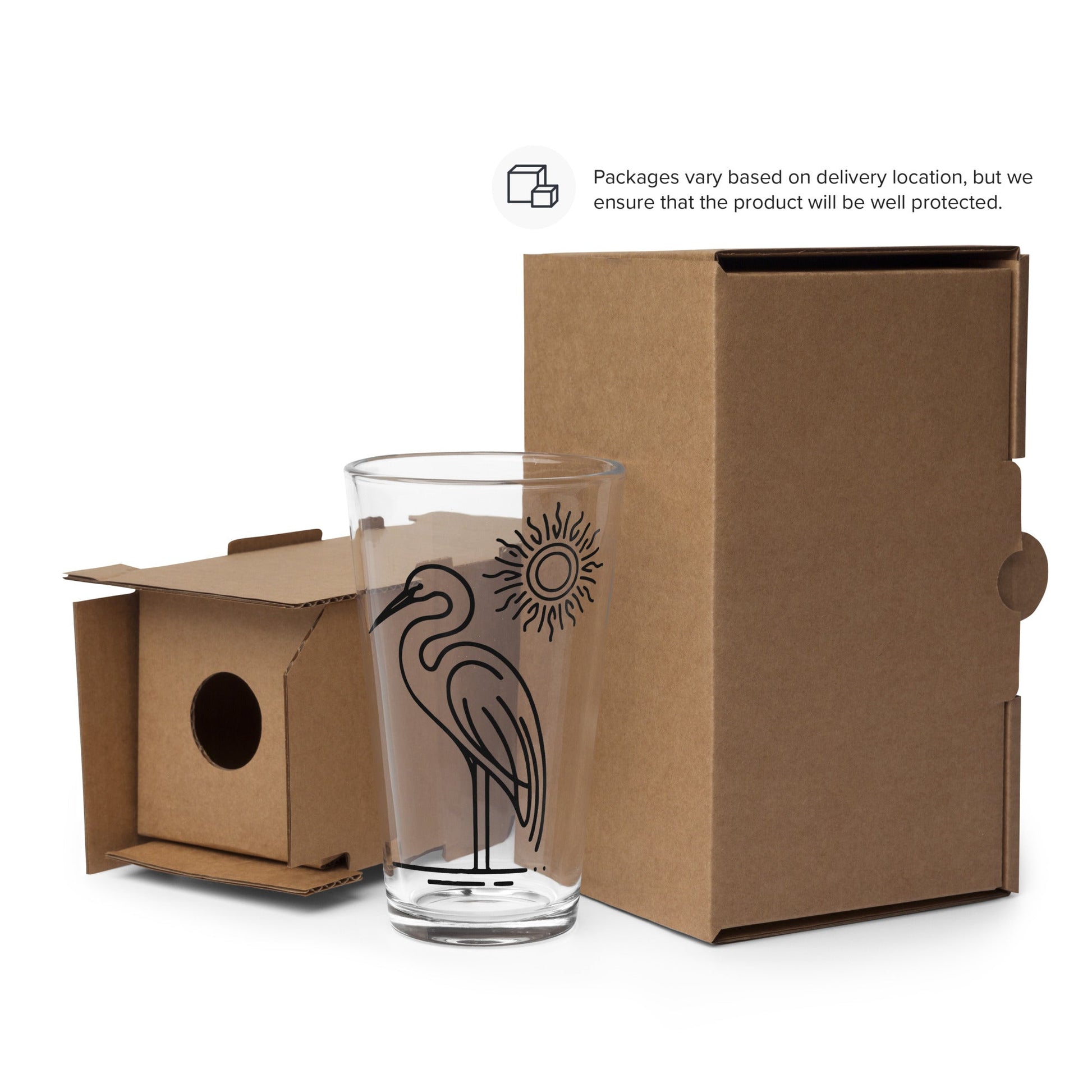 Great Blue Heron II Pint Glass - Beer Glass - Discovery Co.