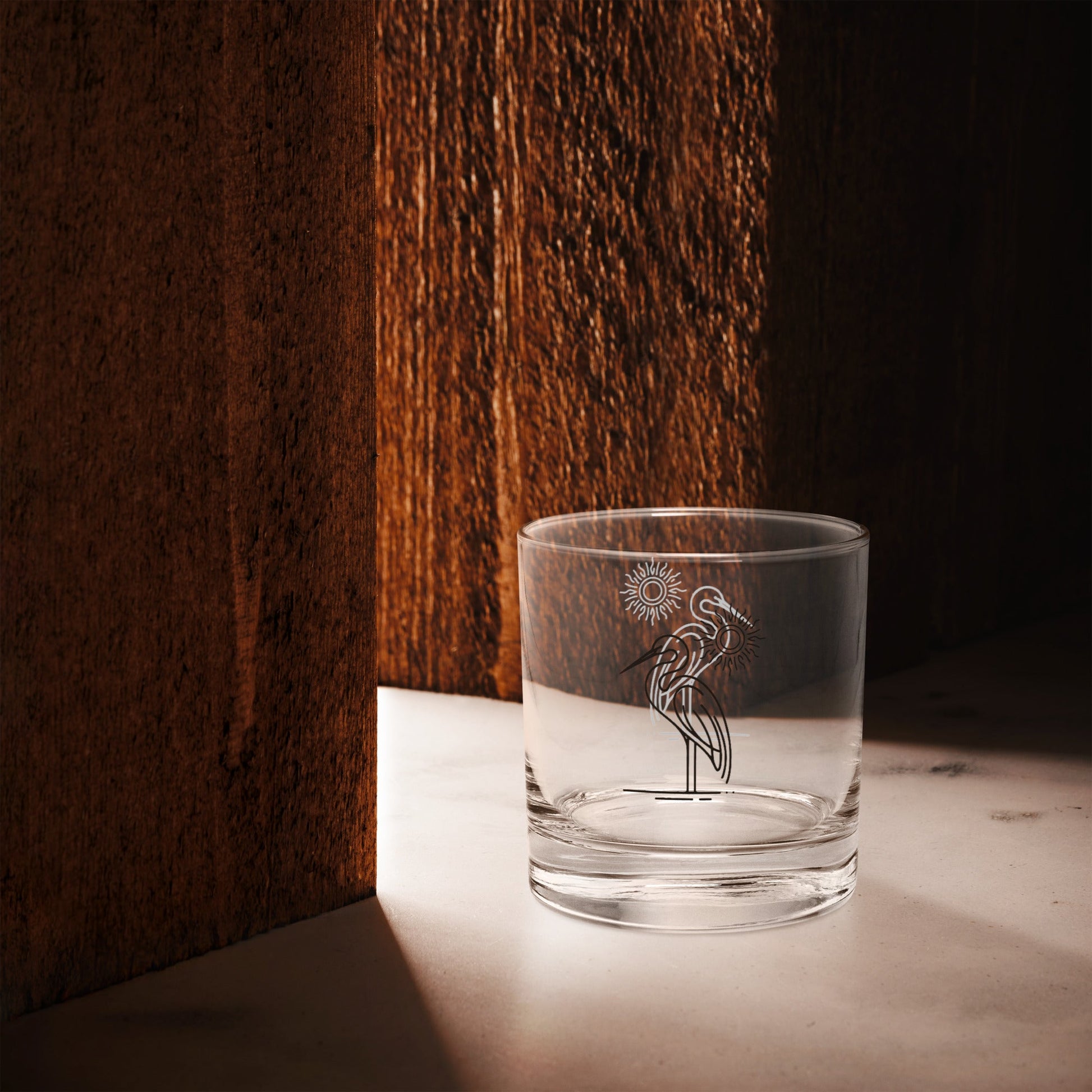 Great Blue Heron II Rocks Glass - Rocks Glass - Discovery Co.