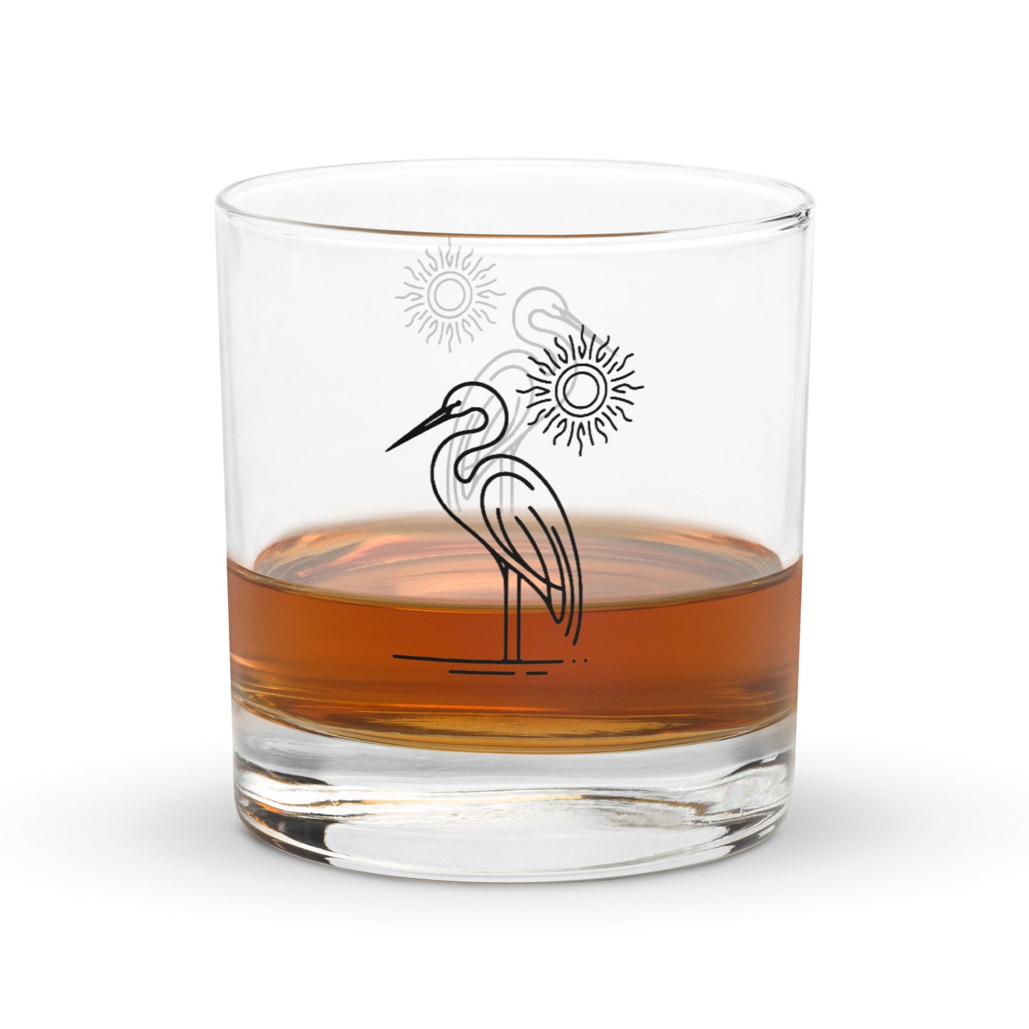 Great Blue Heron II Rocks Glass - Rocks Glass - Discovery Co.