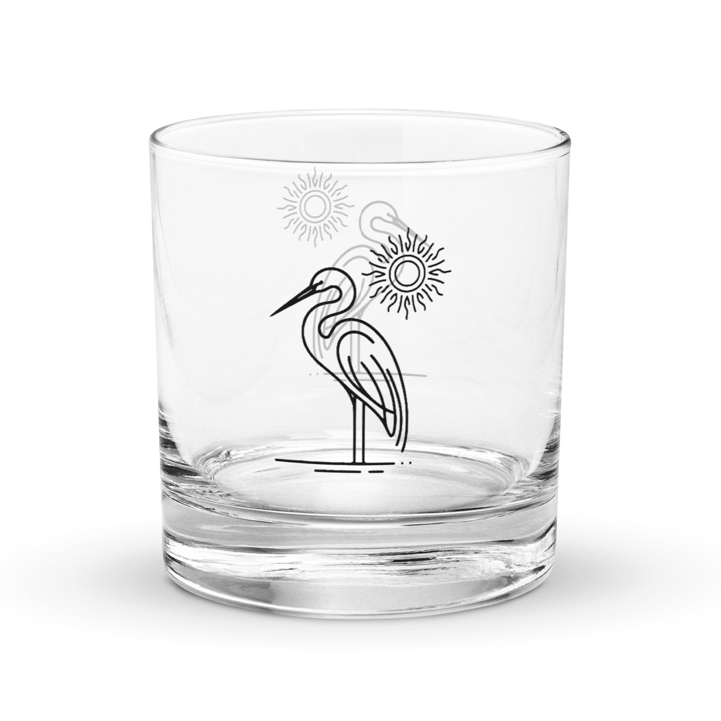 Great Blue Heron II Rocks Glass - Rocks Glass - Discovery Co.