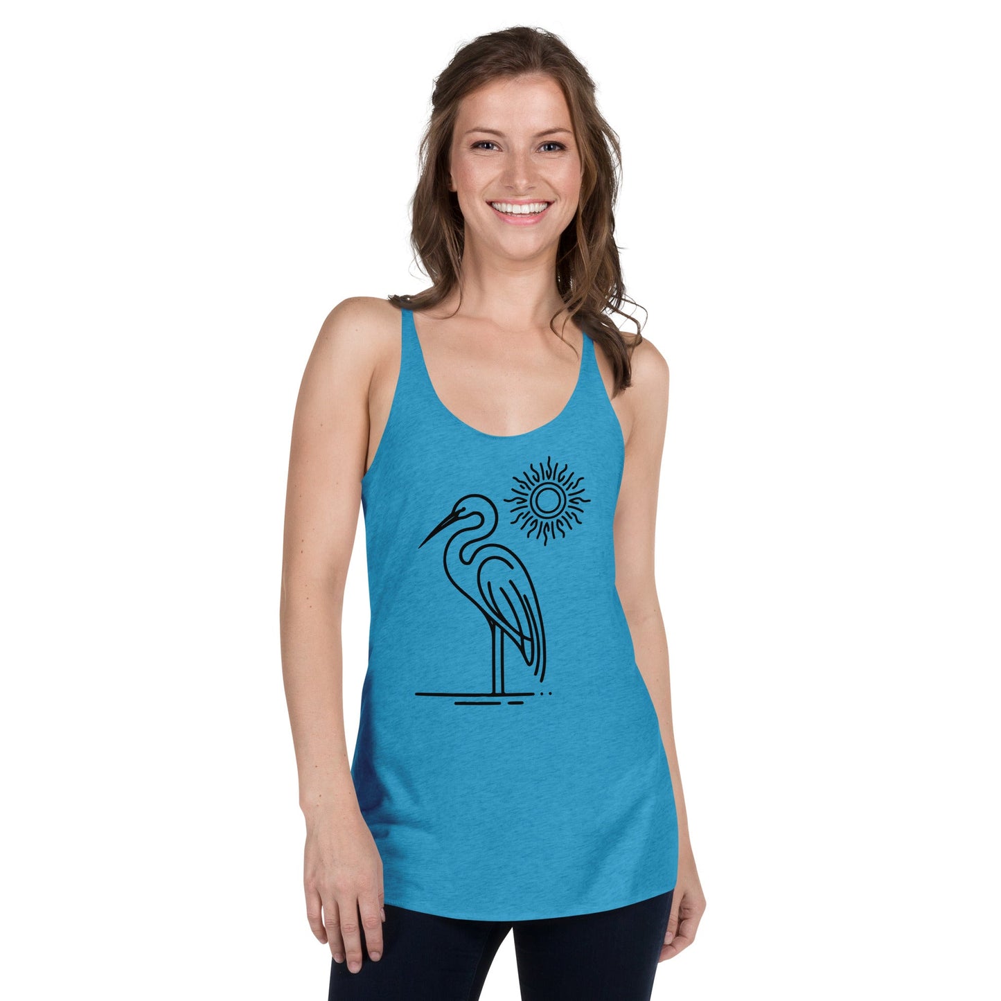 Great Blue Heron II Women's Racerback Tank - Women's Shirts - Discovery Co.