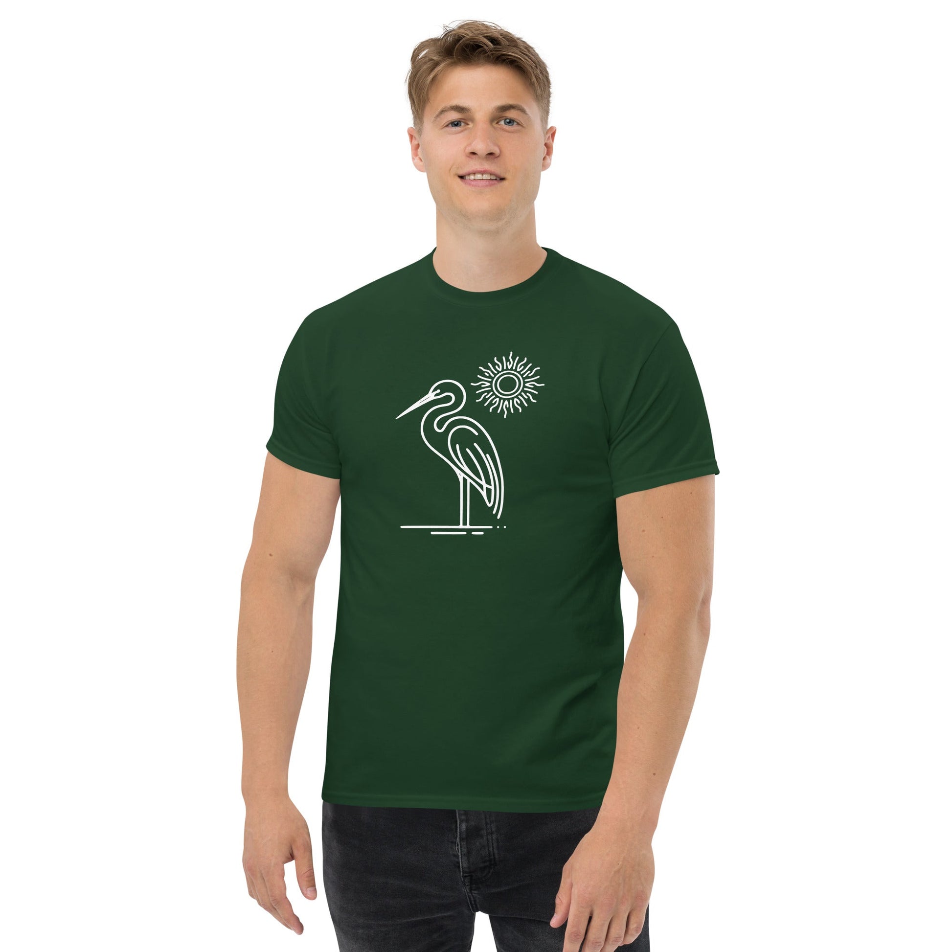 Great Blue Heron Men's (Unisex) Classic Tee - Men's Shirts - Discovery Co.