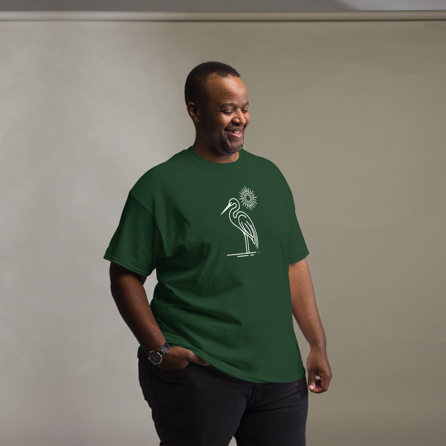 Great Blue Heron Men's (Unisex) Classic Tee - Men's Shirts - Discovery Co.